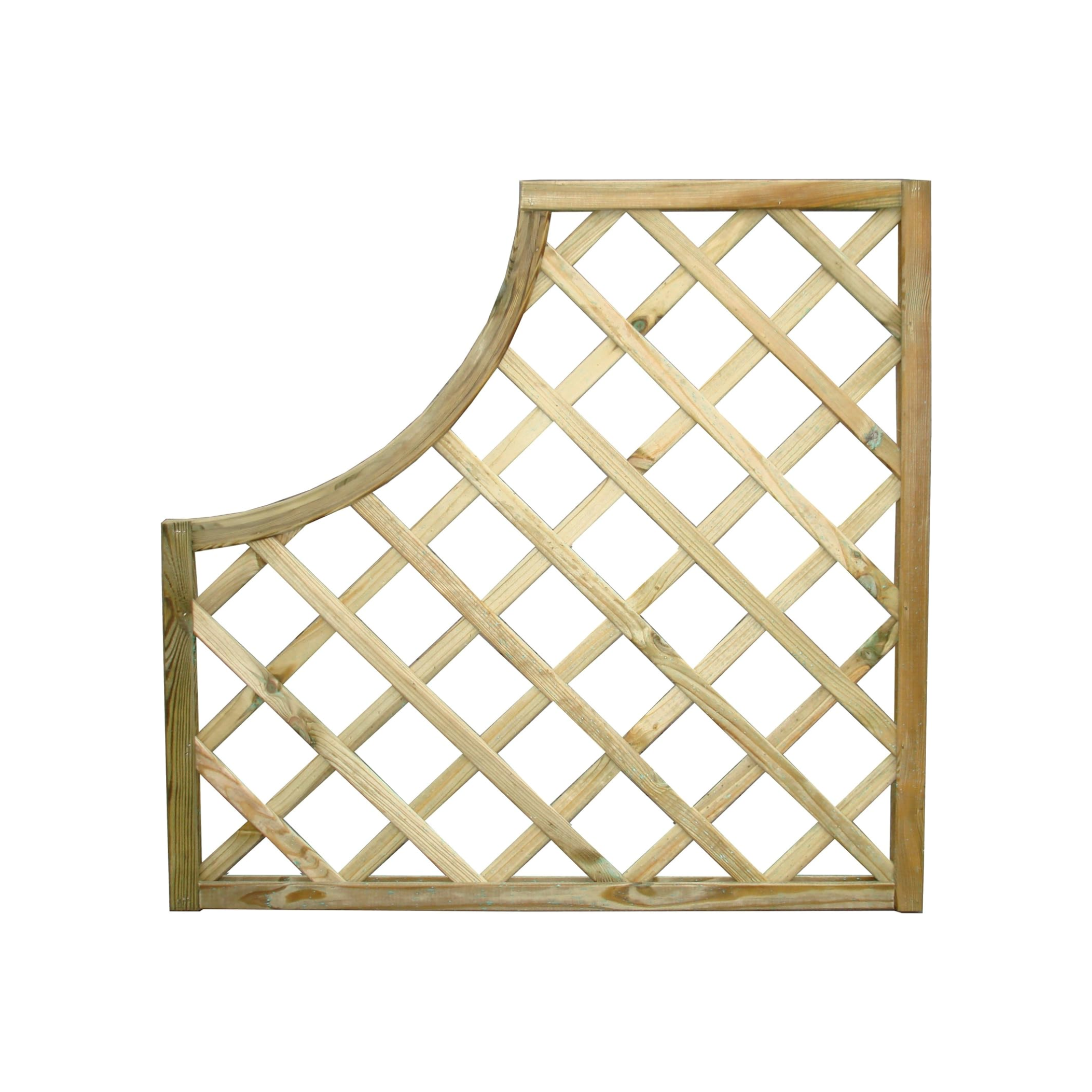 "Shaped" impregnated wood garden panel 90x3.5 cm 90h