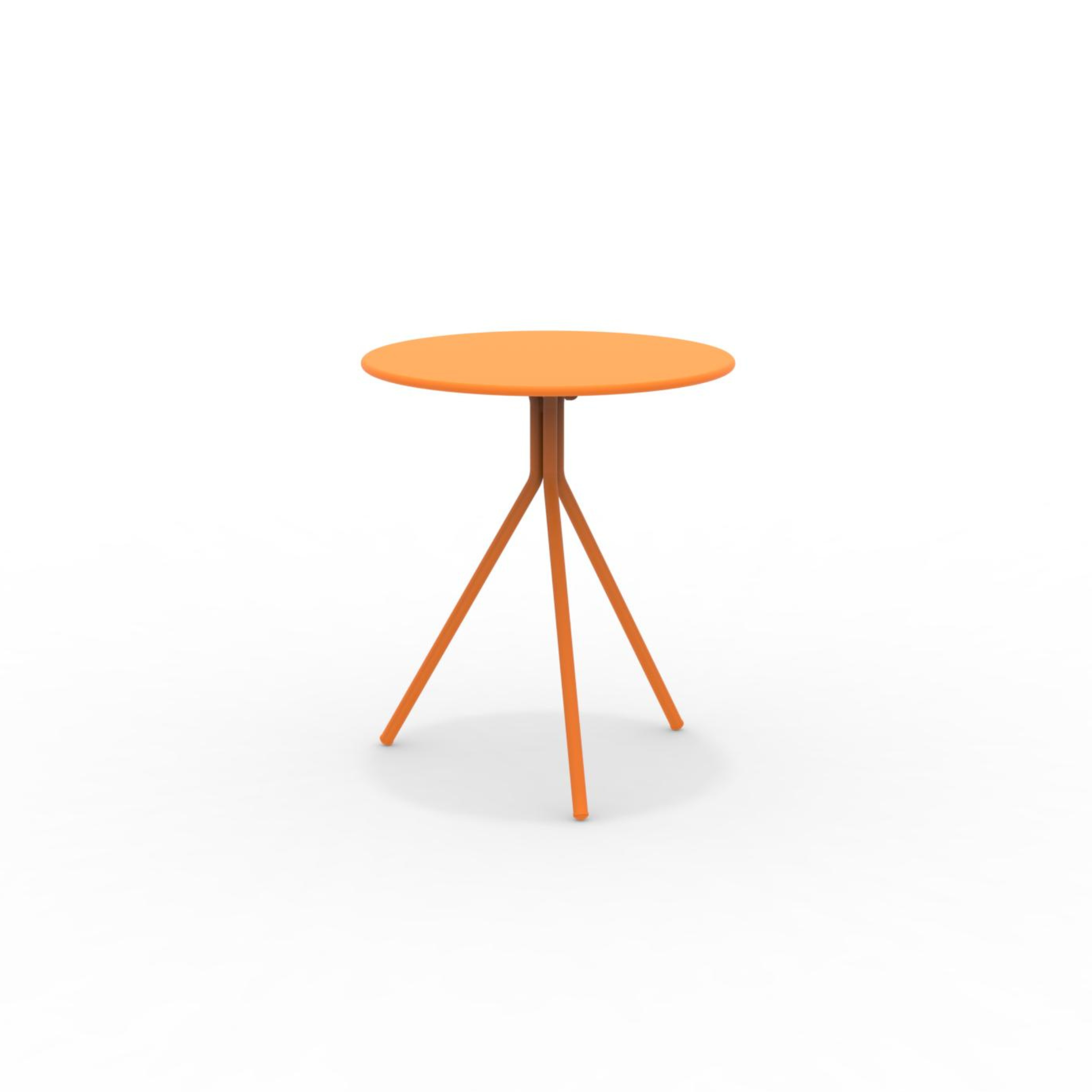 Twist15 round galvanized metal garden table, 75 cm high, can be dismantled.