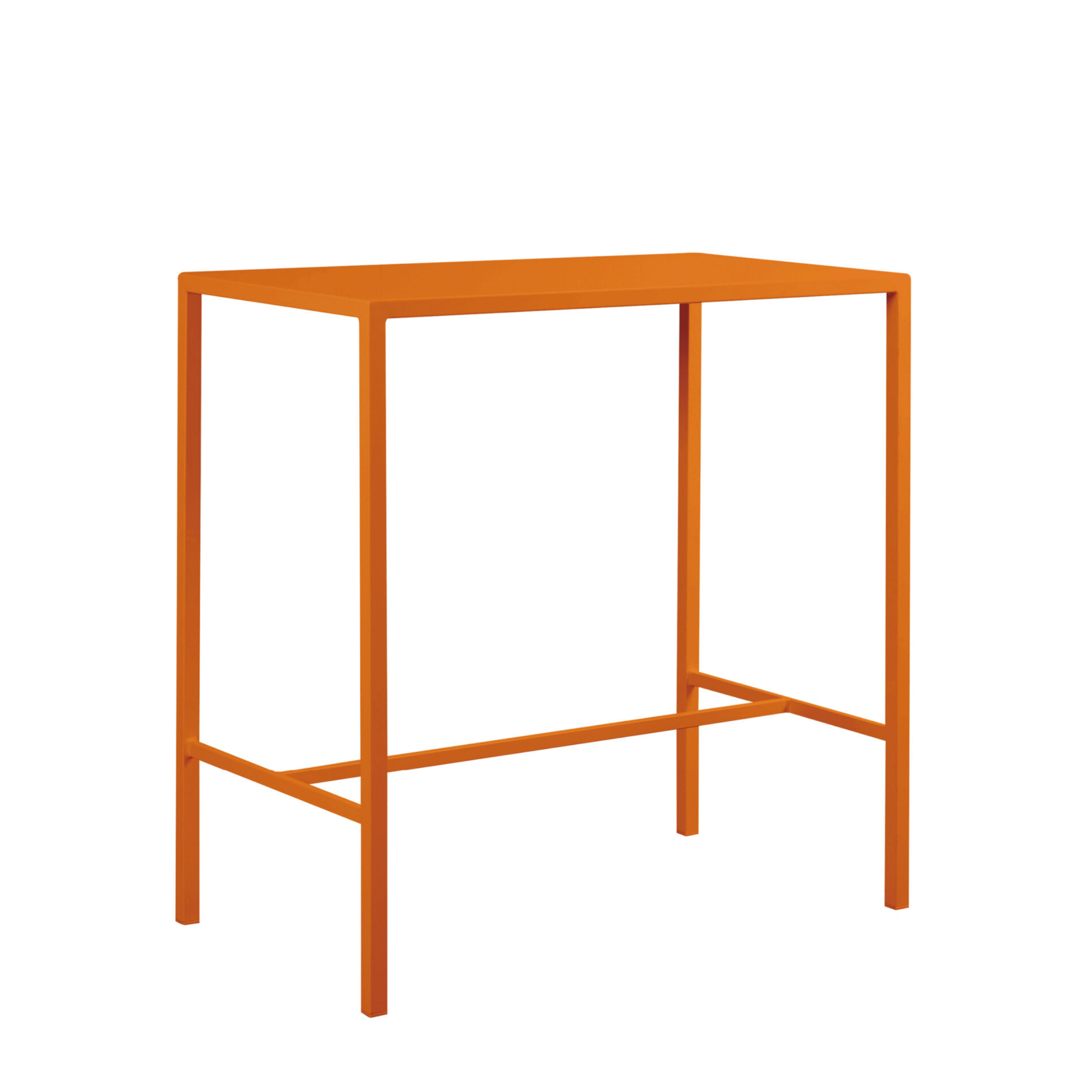 Mesa alta "Seaside" de metal pintado para bares y jardines modernos, h 110 cm