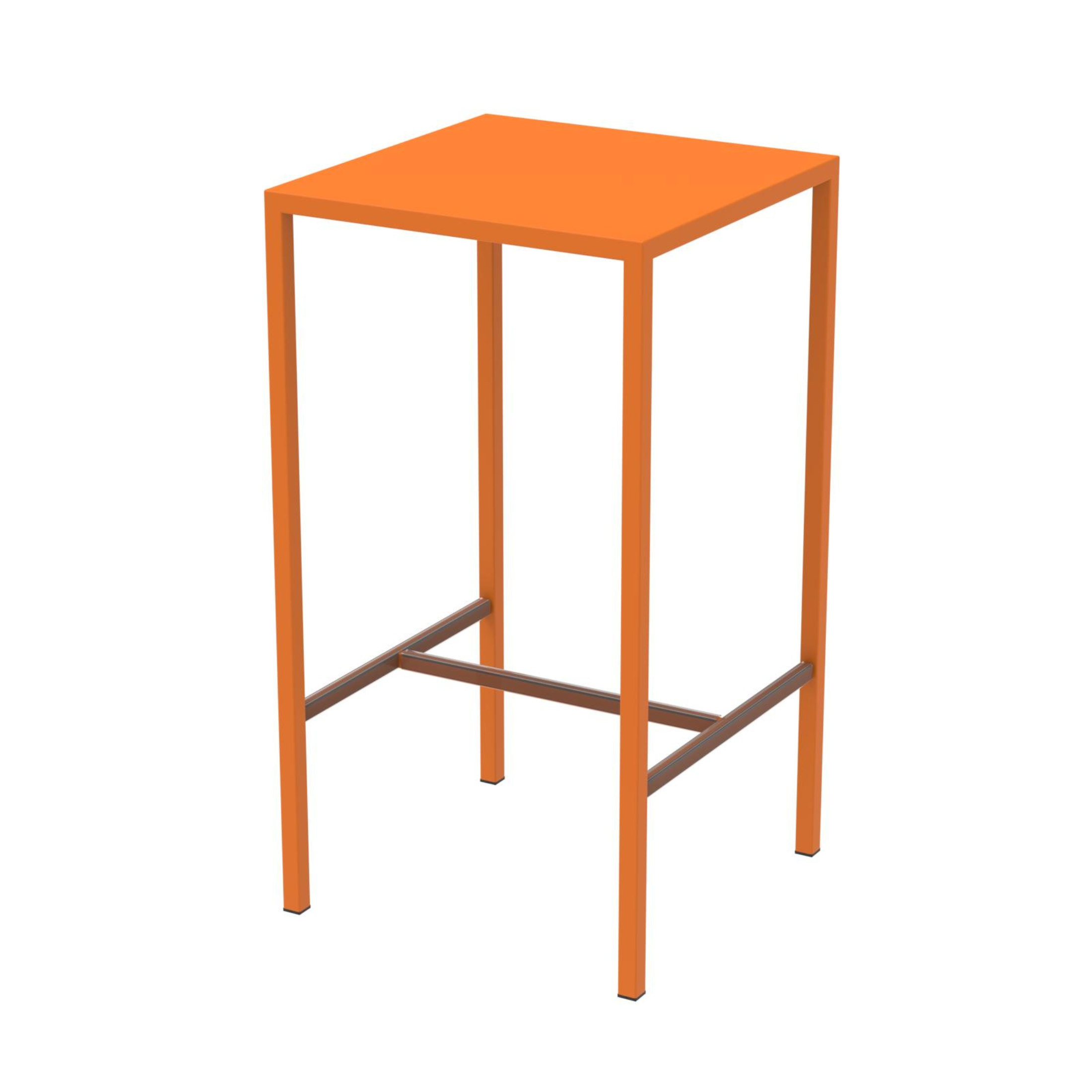 Mesa alta "Seaside" de metal pintado para bares y jardines modernos, h 110 cm