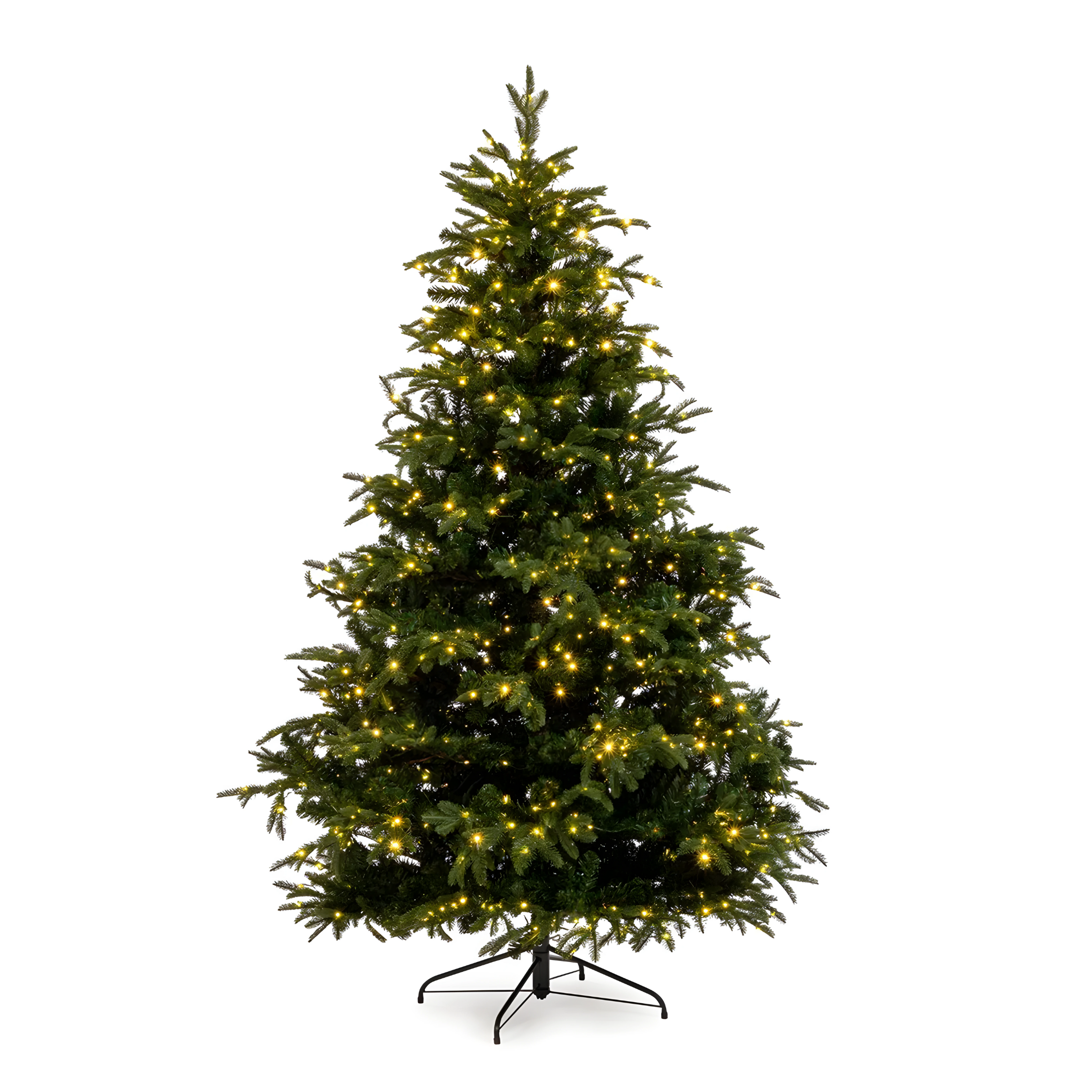 Aurora Christmas Tree with Built-in Micro LEDs, 80% PE, Real Touch Effect