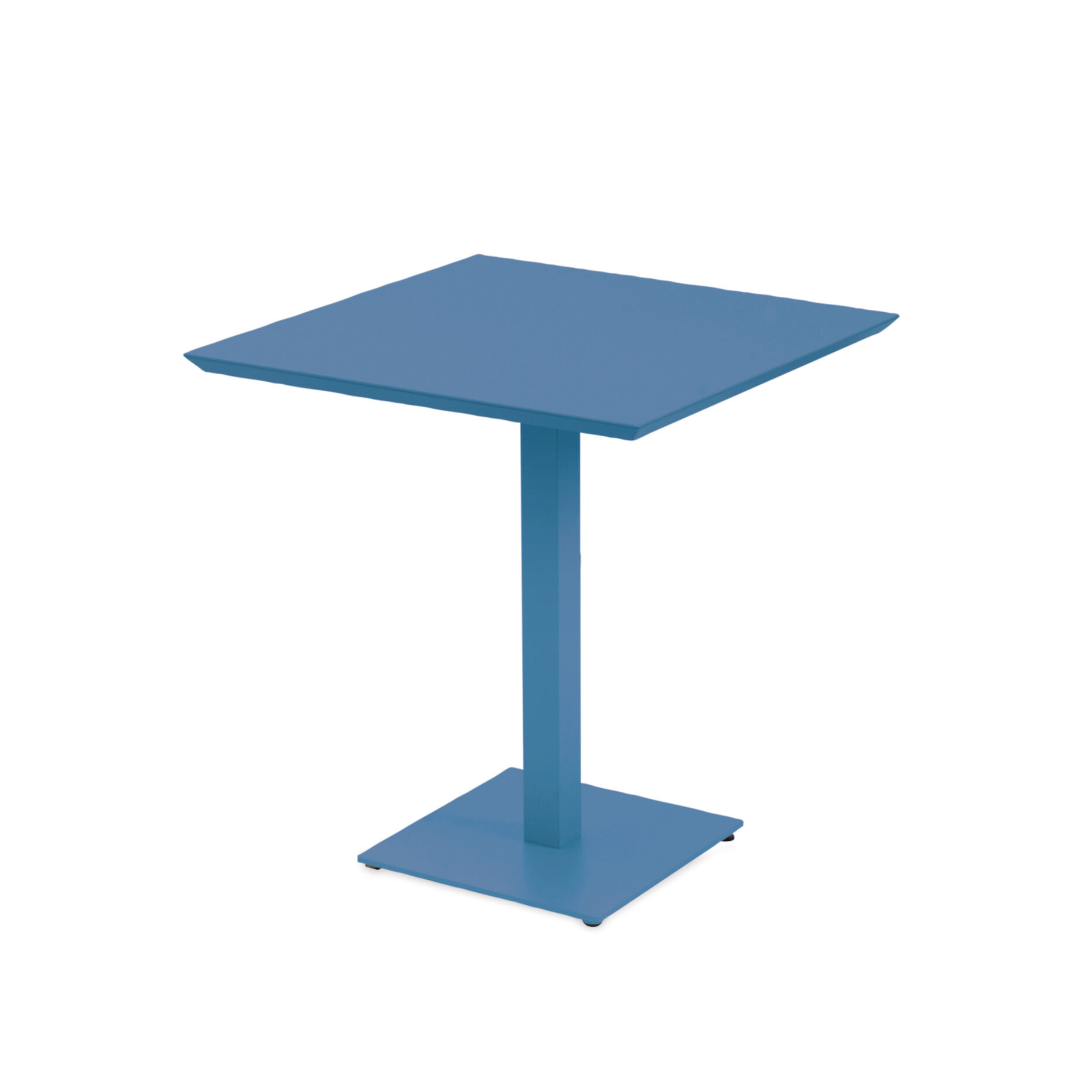 Mogan square galvanized metal garden table, 75 cm high