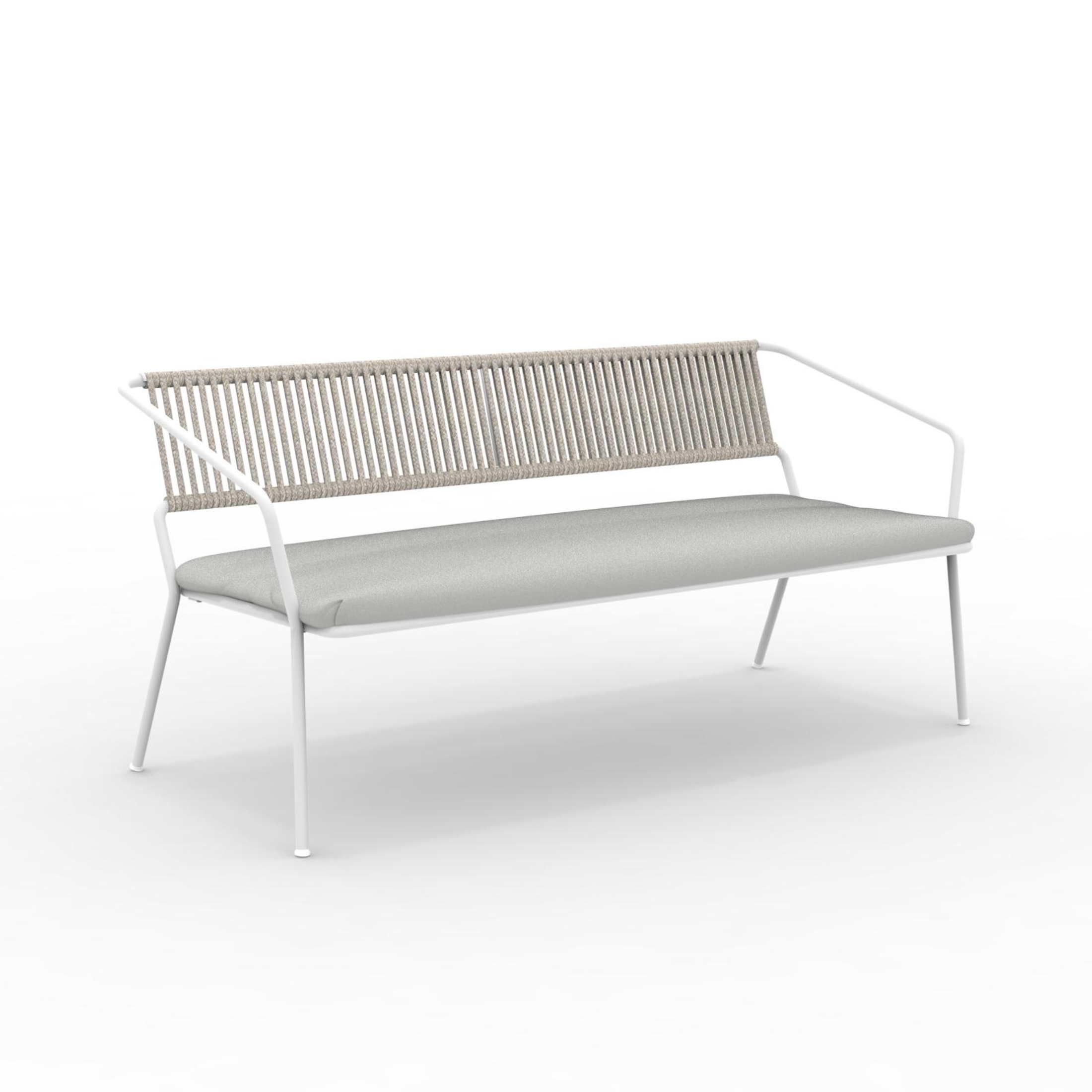 "Slot" metal garden sofa, stackable bench, 152x65 cm, 72 cm high