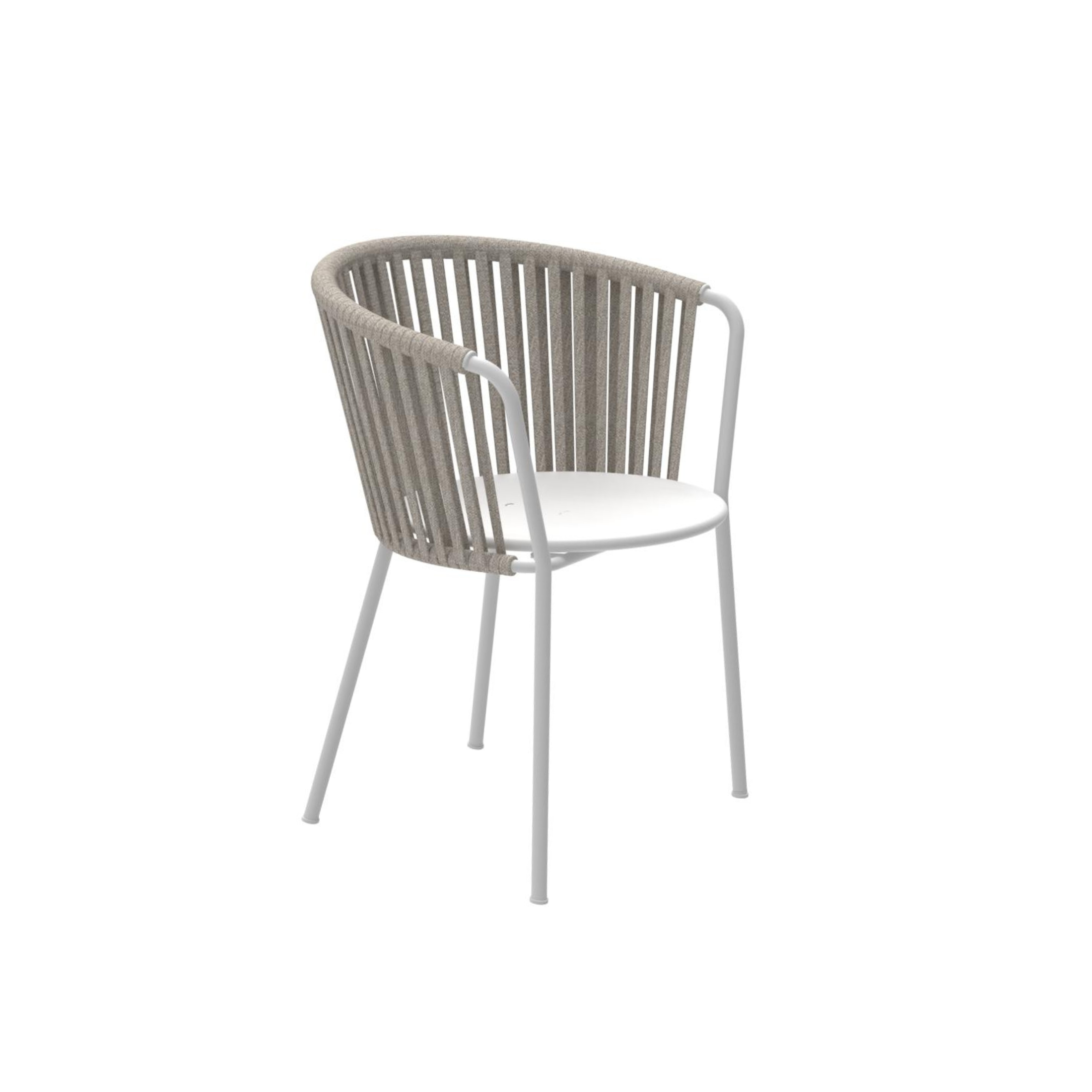 Set of 62x50cm 80cm Daisy Rope Stainless Steel and Rope Garden Chairs