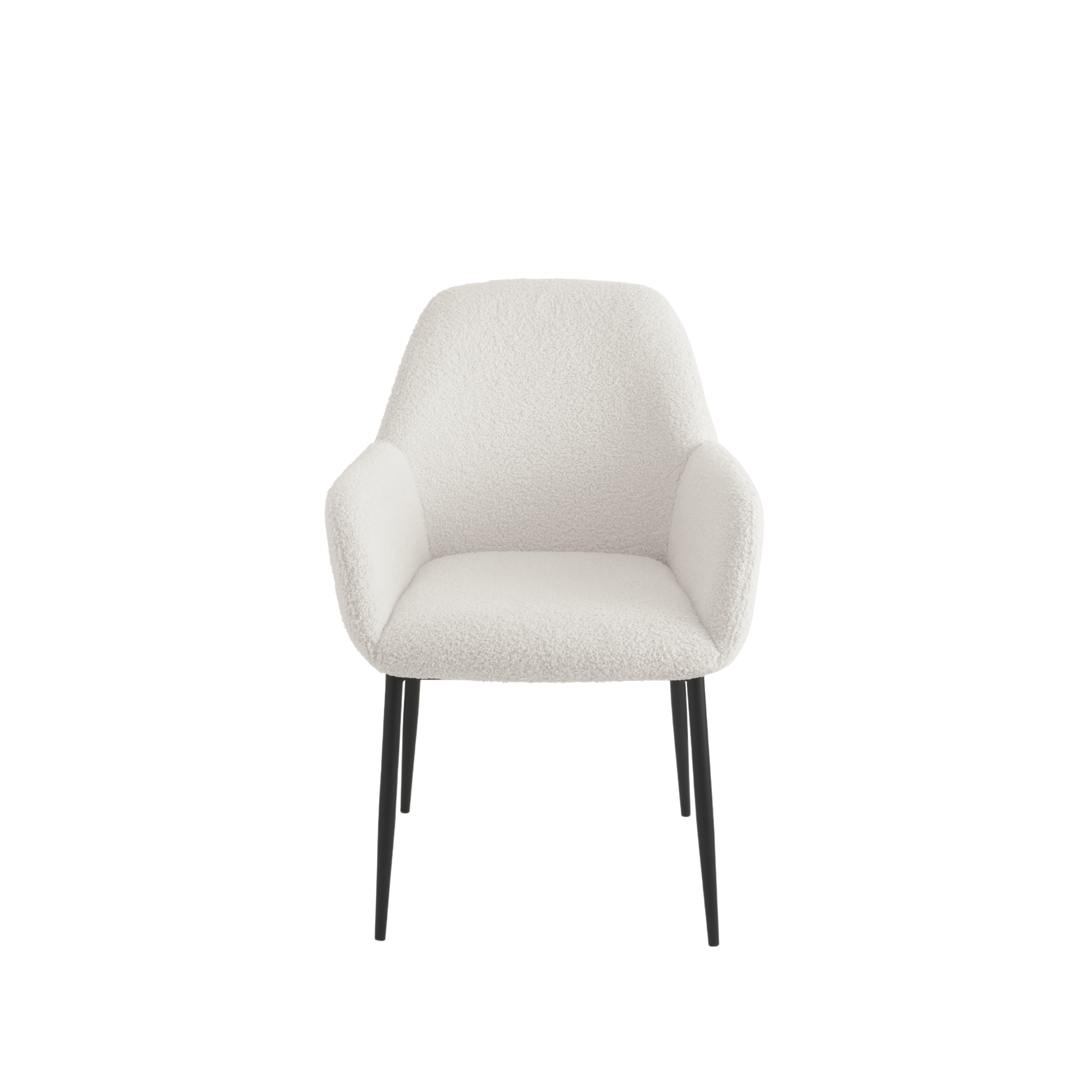 Set of "Tessandro" dining chairs in padded fabric, 60x62 cm, 85 cm high.