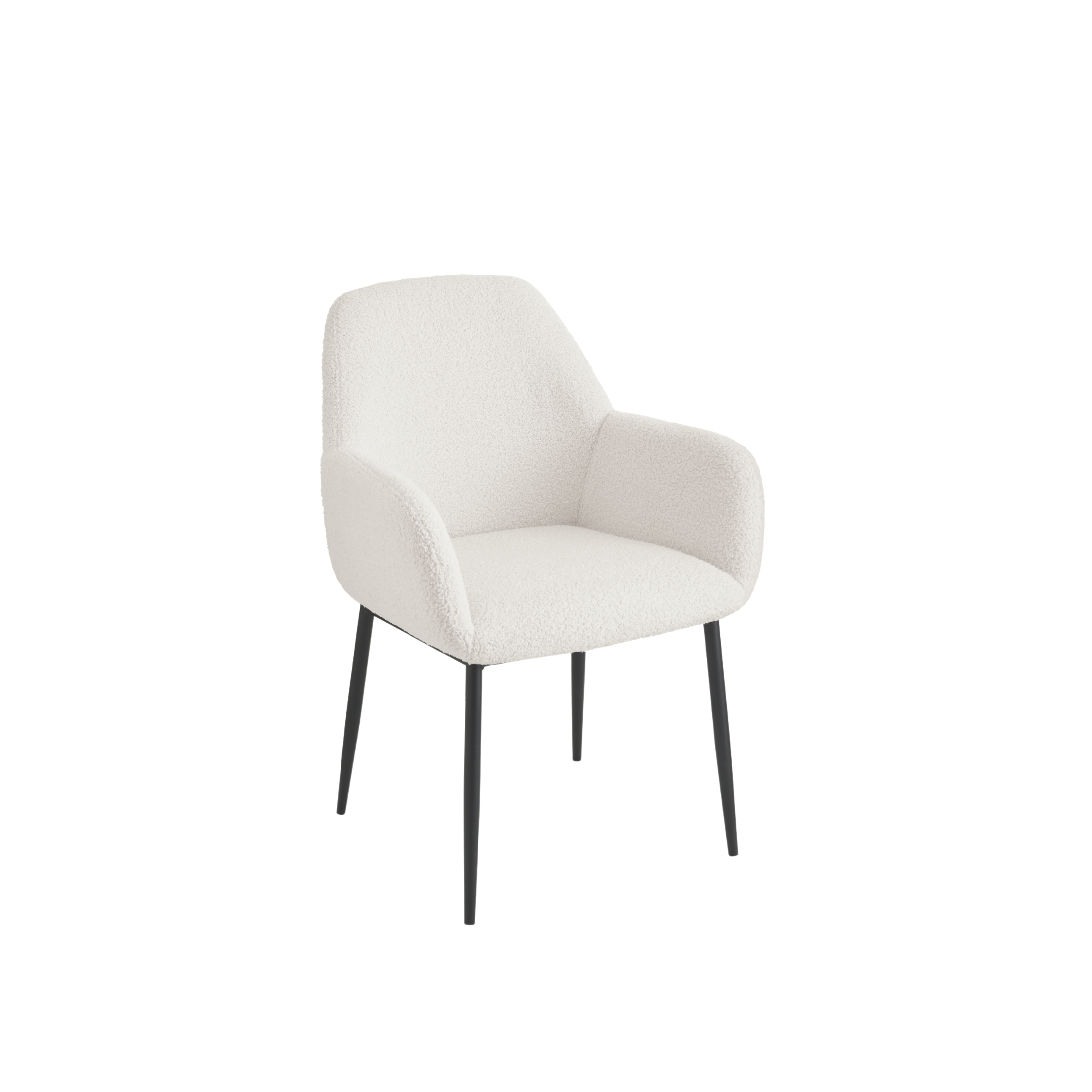 Set of "Tessandro" dining chairs in padded fabric, 60x62 cm, 85 cm high.