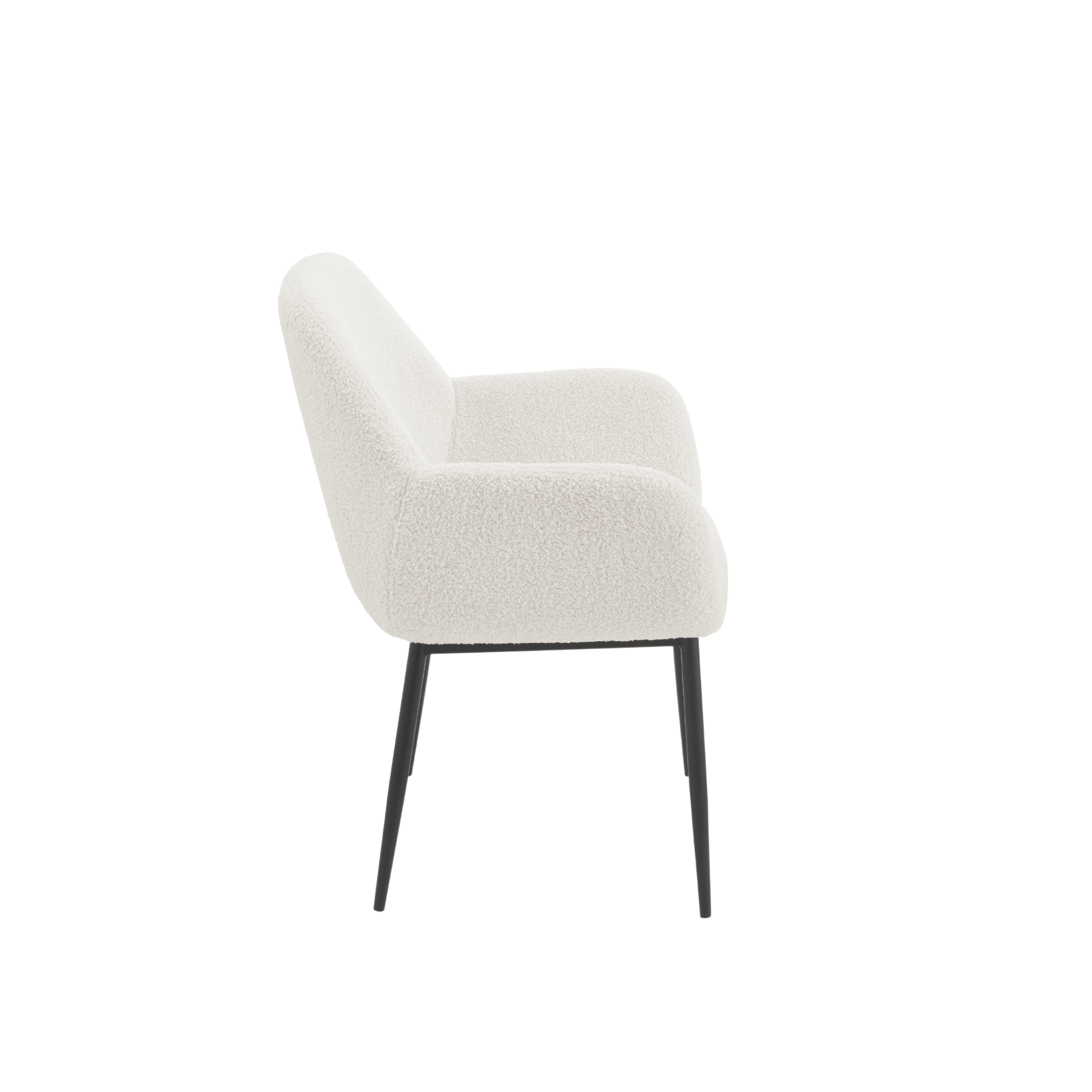Set of "Tessandro" dining chairs in padded fabric, 60x62 cm, 85 cm high.