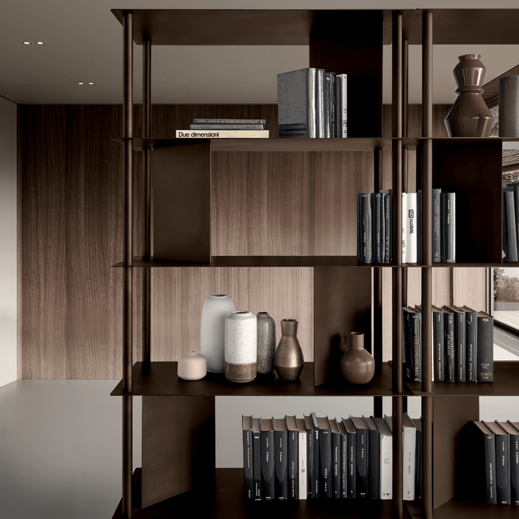 Libreria verticale “Molin” in metallo verniciato cm 90x40 190h - MondoViro