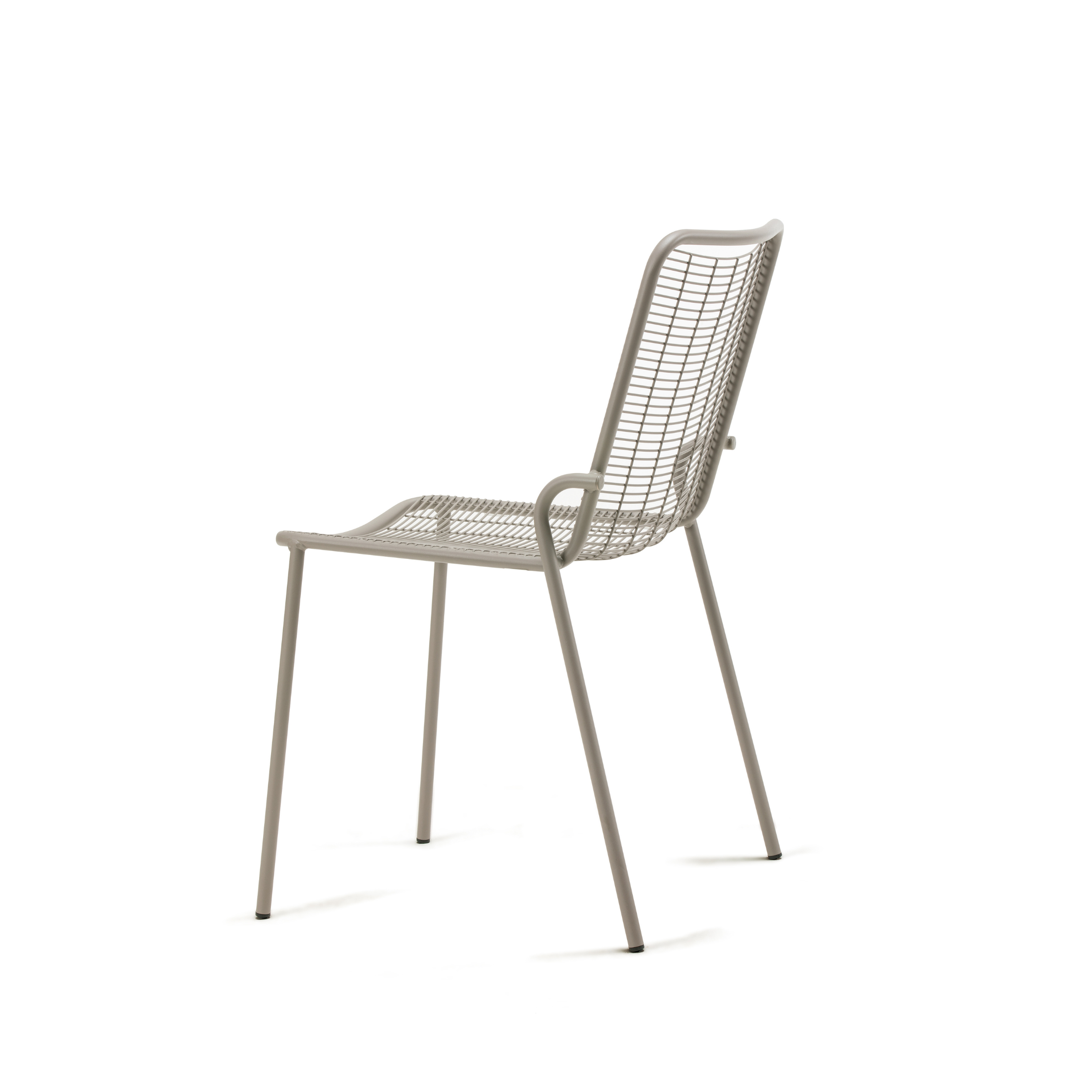 Set of stackable "Roma" chairs in powder-coated metal, 54x60 cm, 84h
