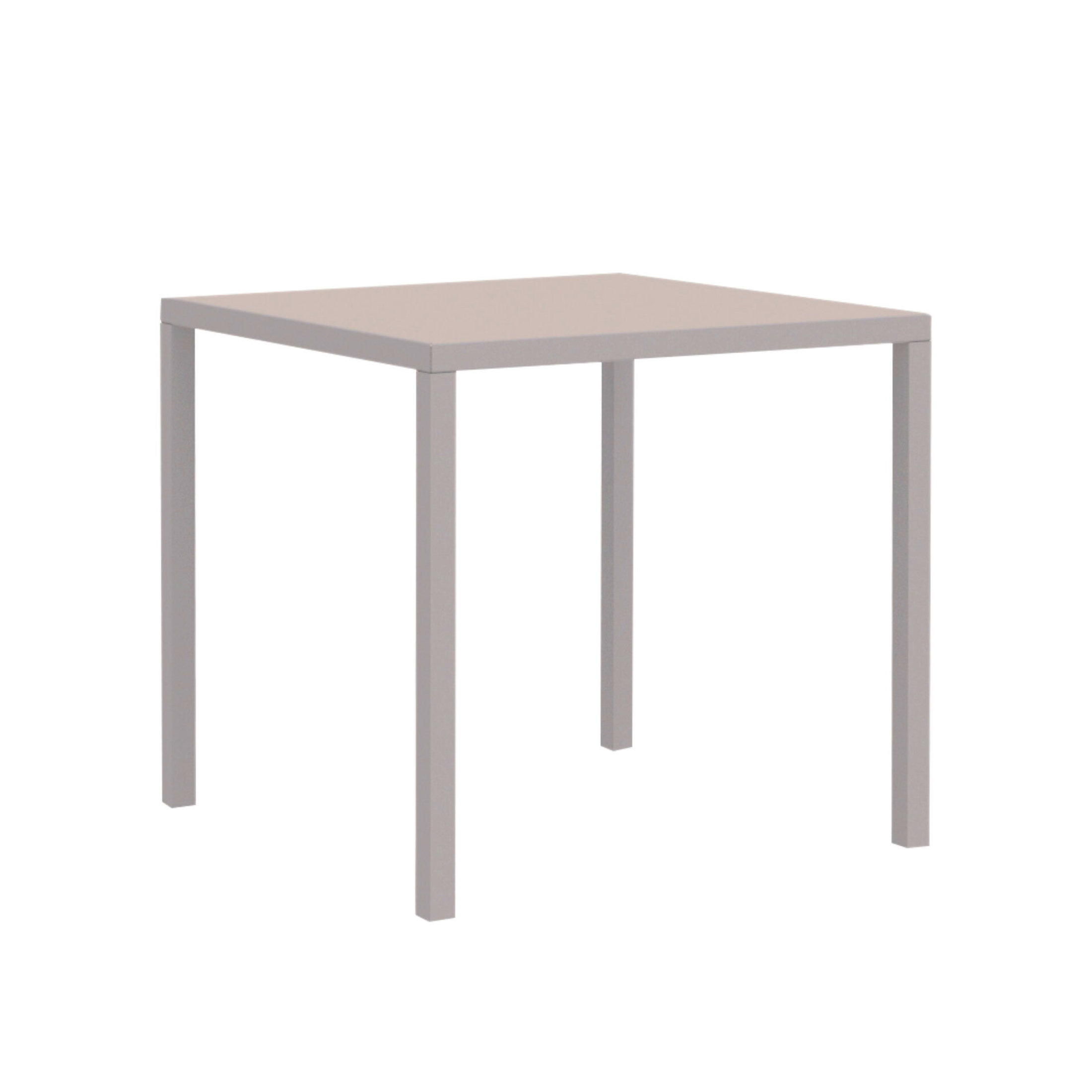 "Quatris" modern fixed square metal table for bars and gardens, stackable, height 75 cm.