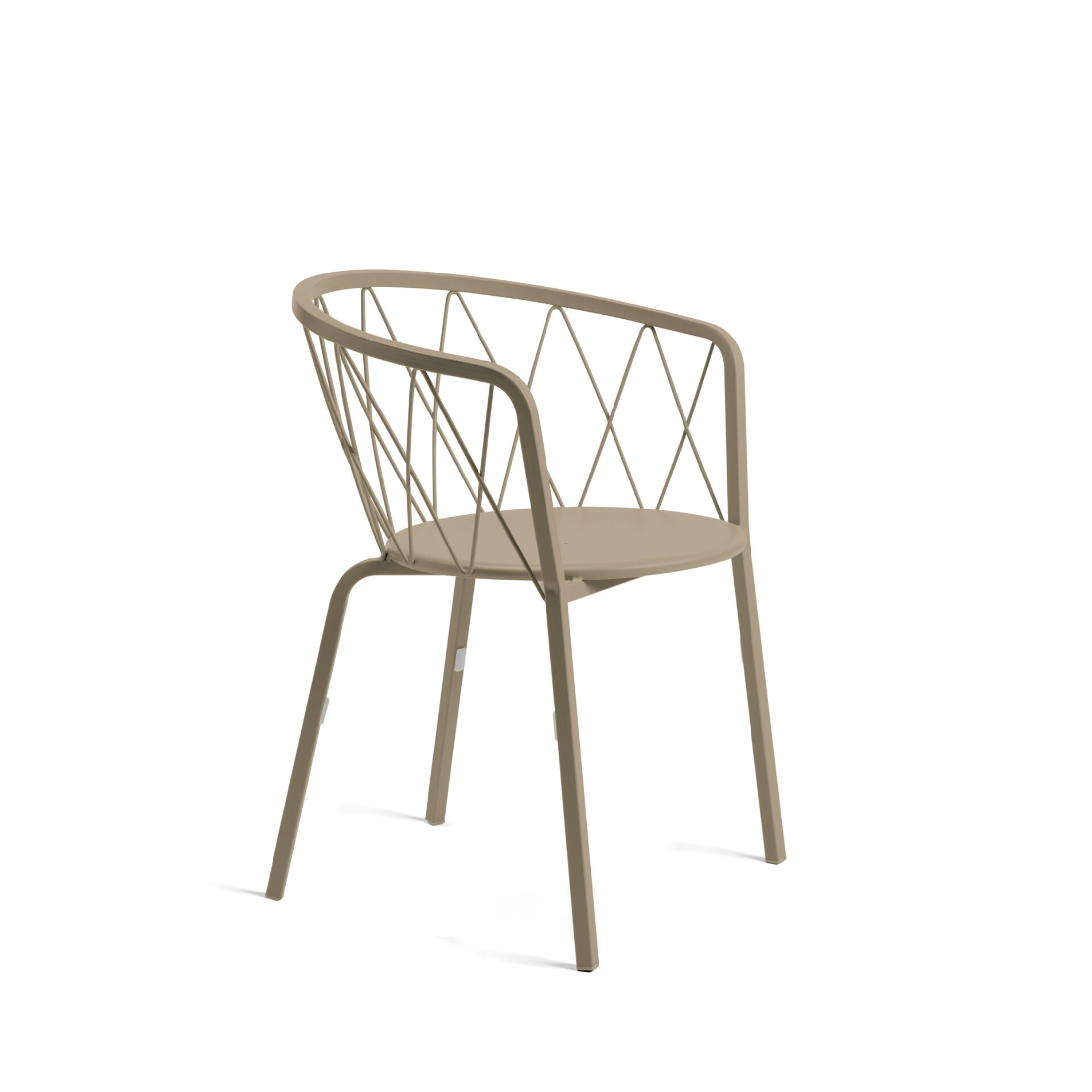 Set of stackable painted metal garden chairs "Daisy" 57x55 cm 75h