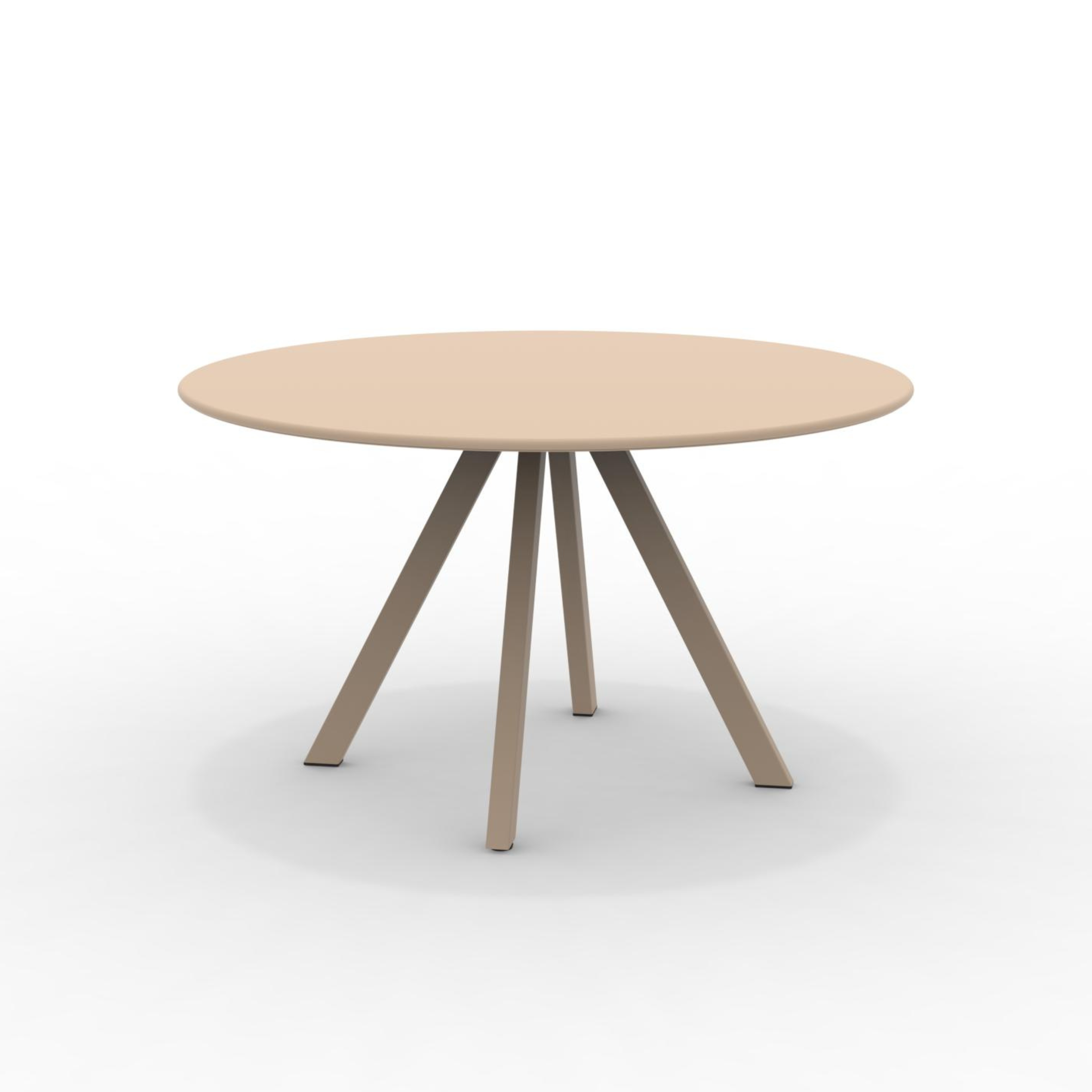 "Daisy7" round galvanized metal garden table, removable, 130x130 cm, 75 cm high