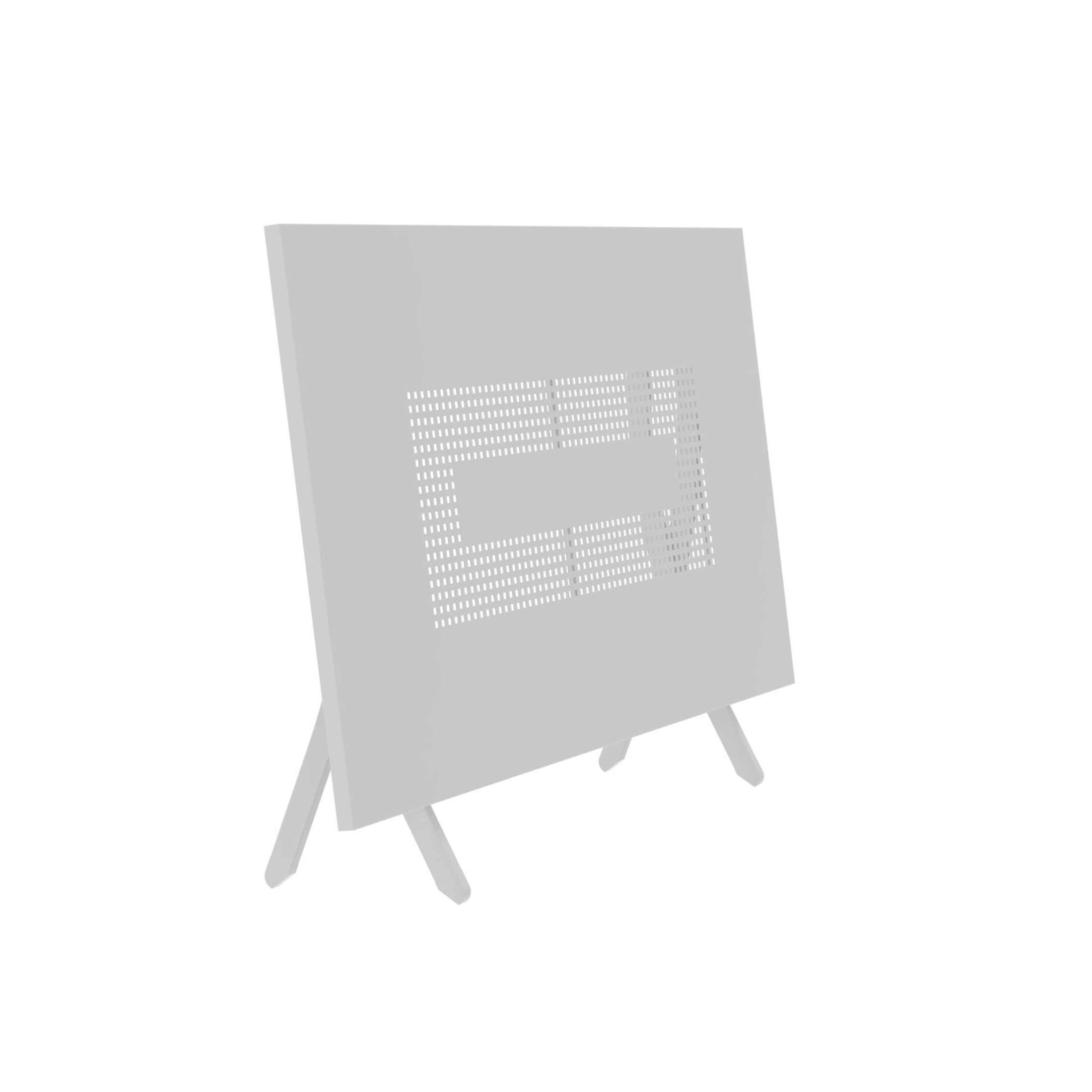 "Vegas" folding rectangular garden table in galvanized metal, 75 cm high.