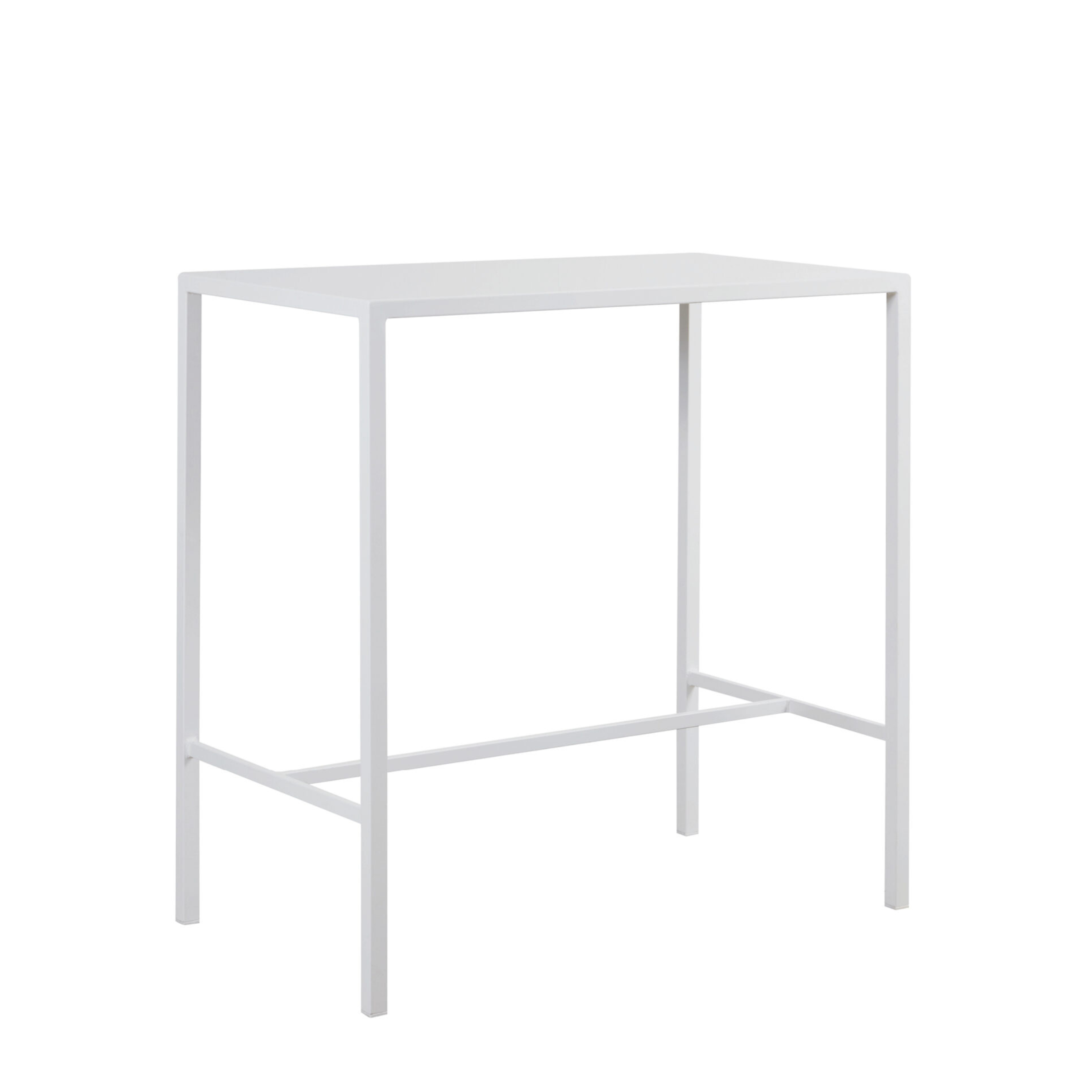 Mesa alta "Seaside" de metal pintado para bares y jardines modernos, h 110 cm