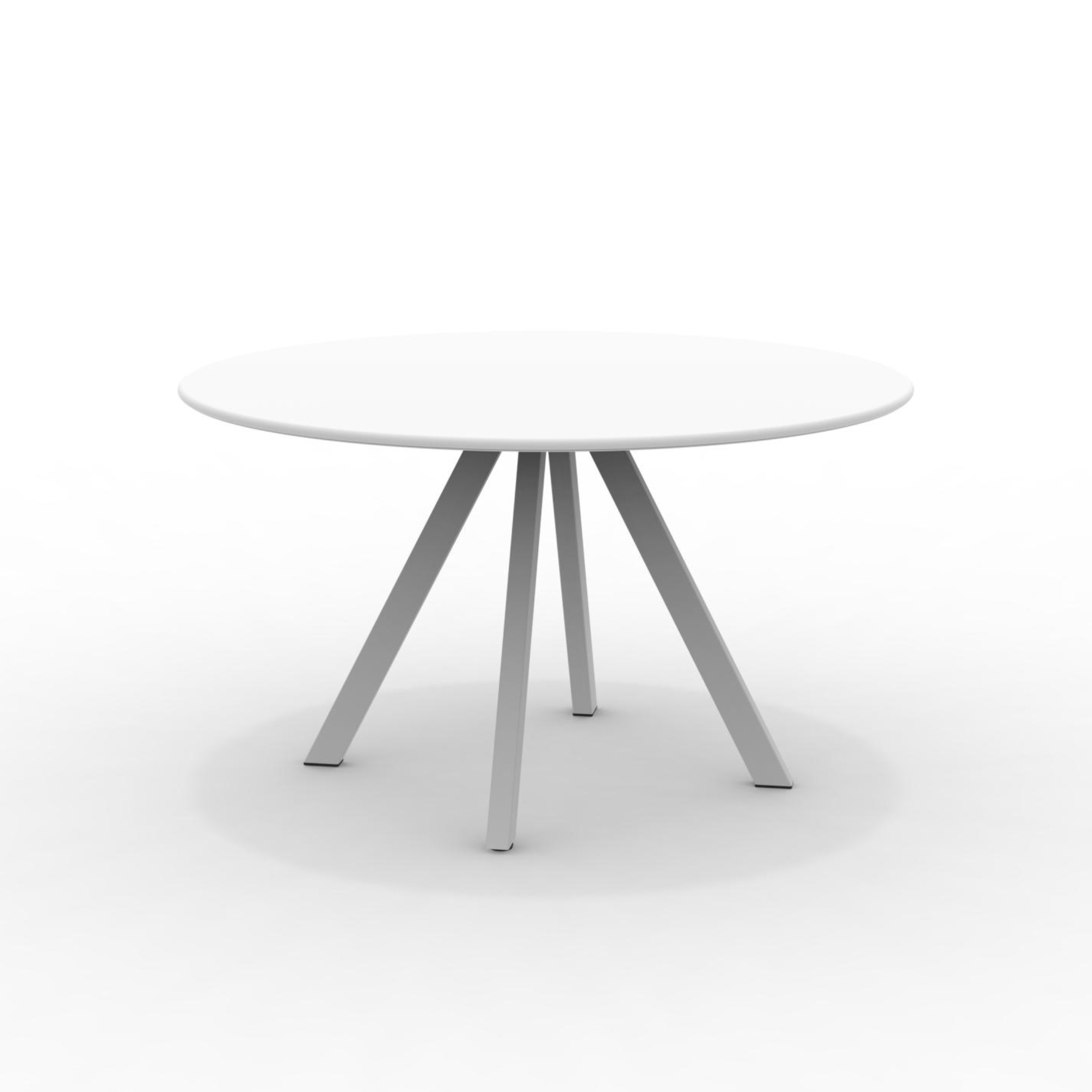 "Daisy7" round galvanized metal garden table, removable, 130x130 cm, 75 cm high