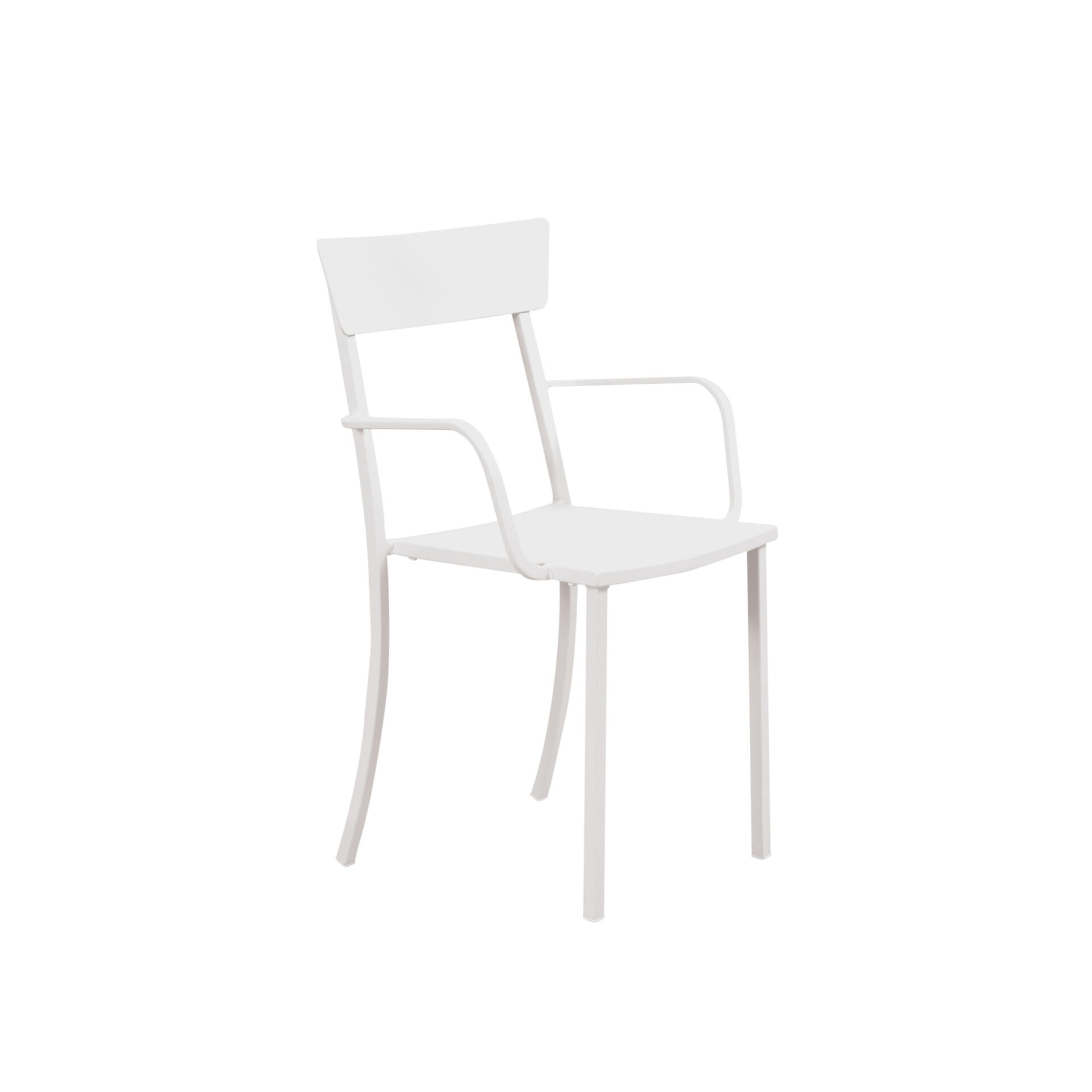 Set of stackable "Mogan" painted metal garden chairs, 52x50 cm, 88 cm high