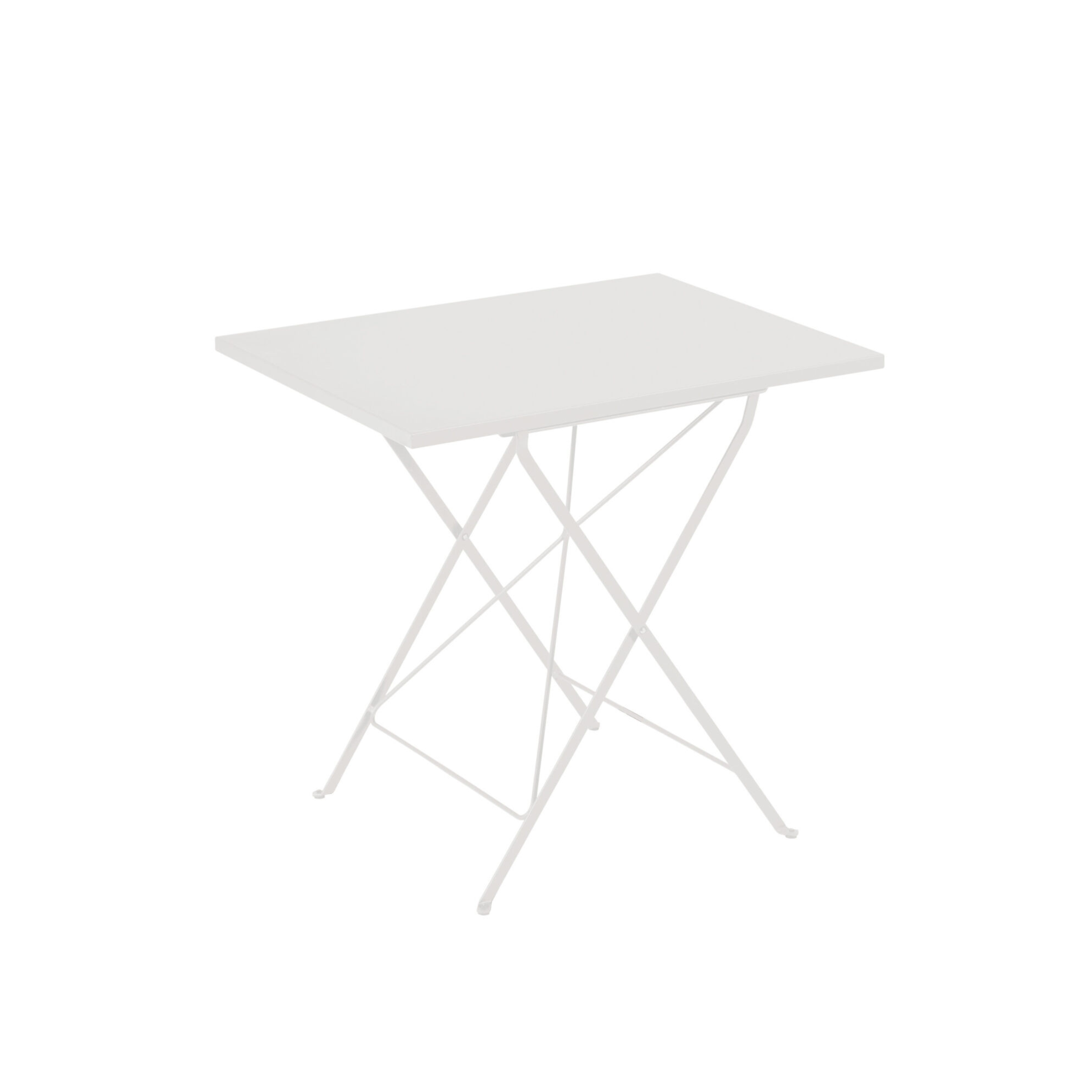 "Step" folding square table in galvanized metal for the garden, height 75 cm