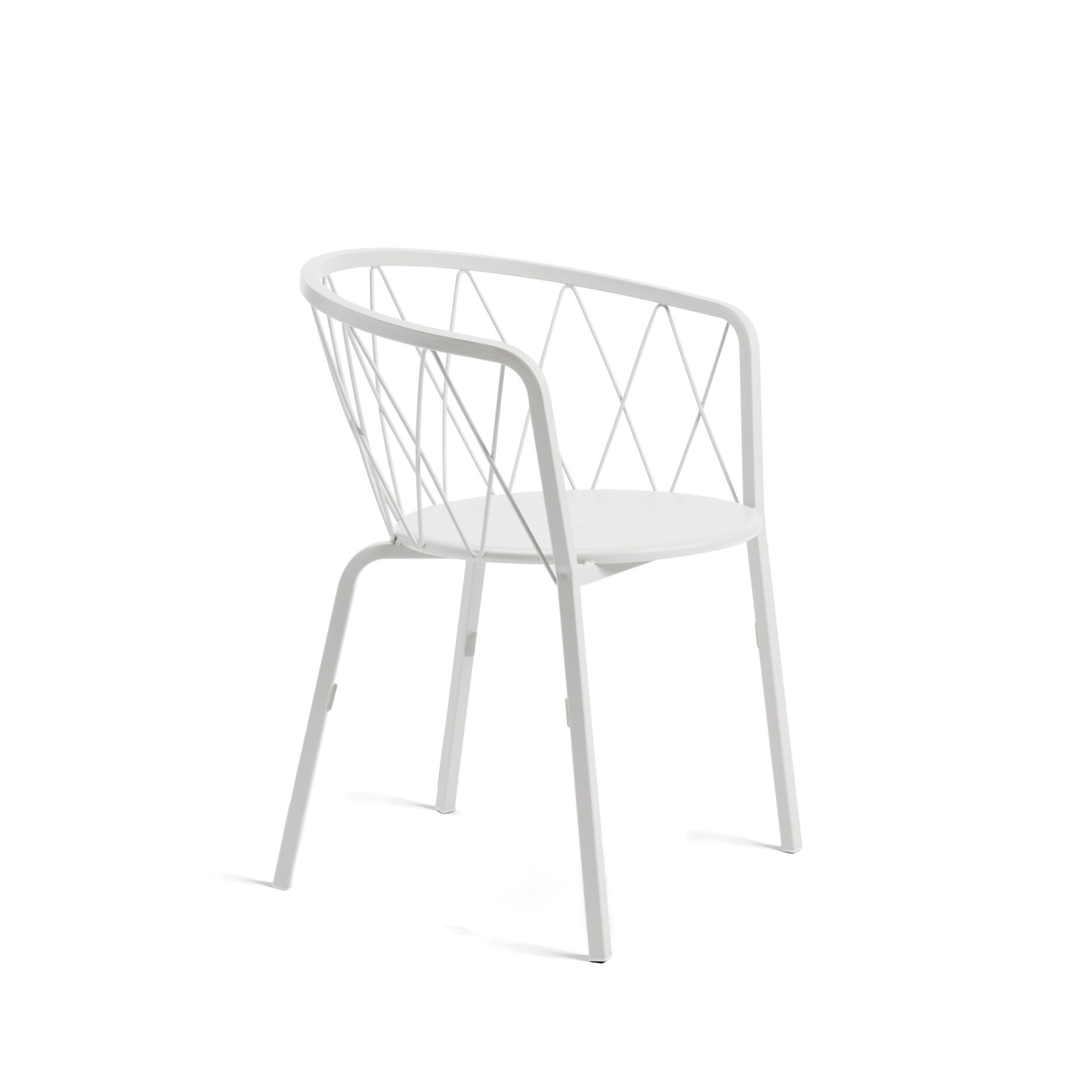 Set of stackable painted metal garden chairs "Daisy" 57x55 cm 75h