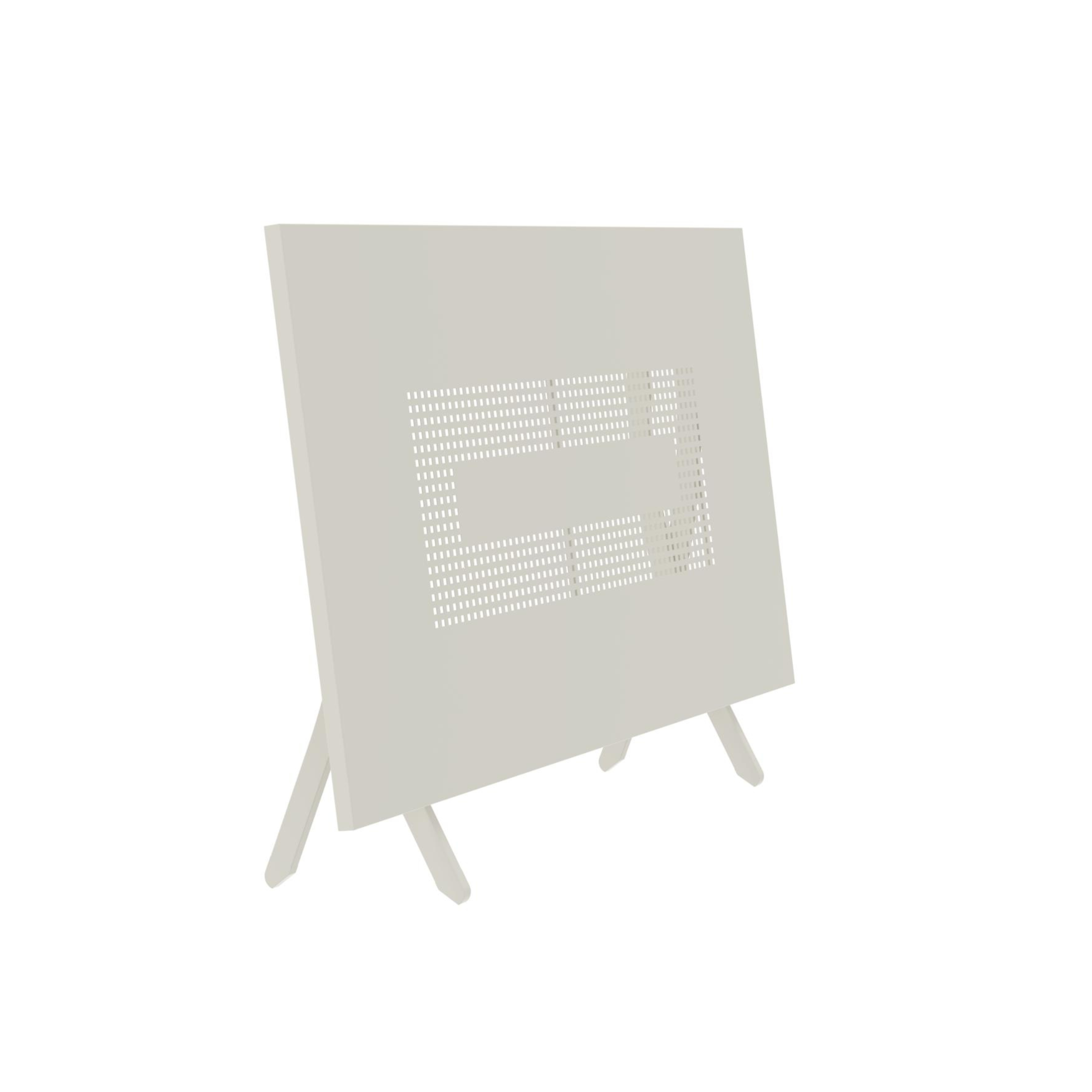 "Vegas" folding rectangular garden table in galvanized metal, 75 cm high.