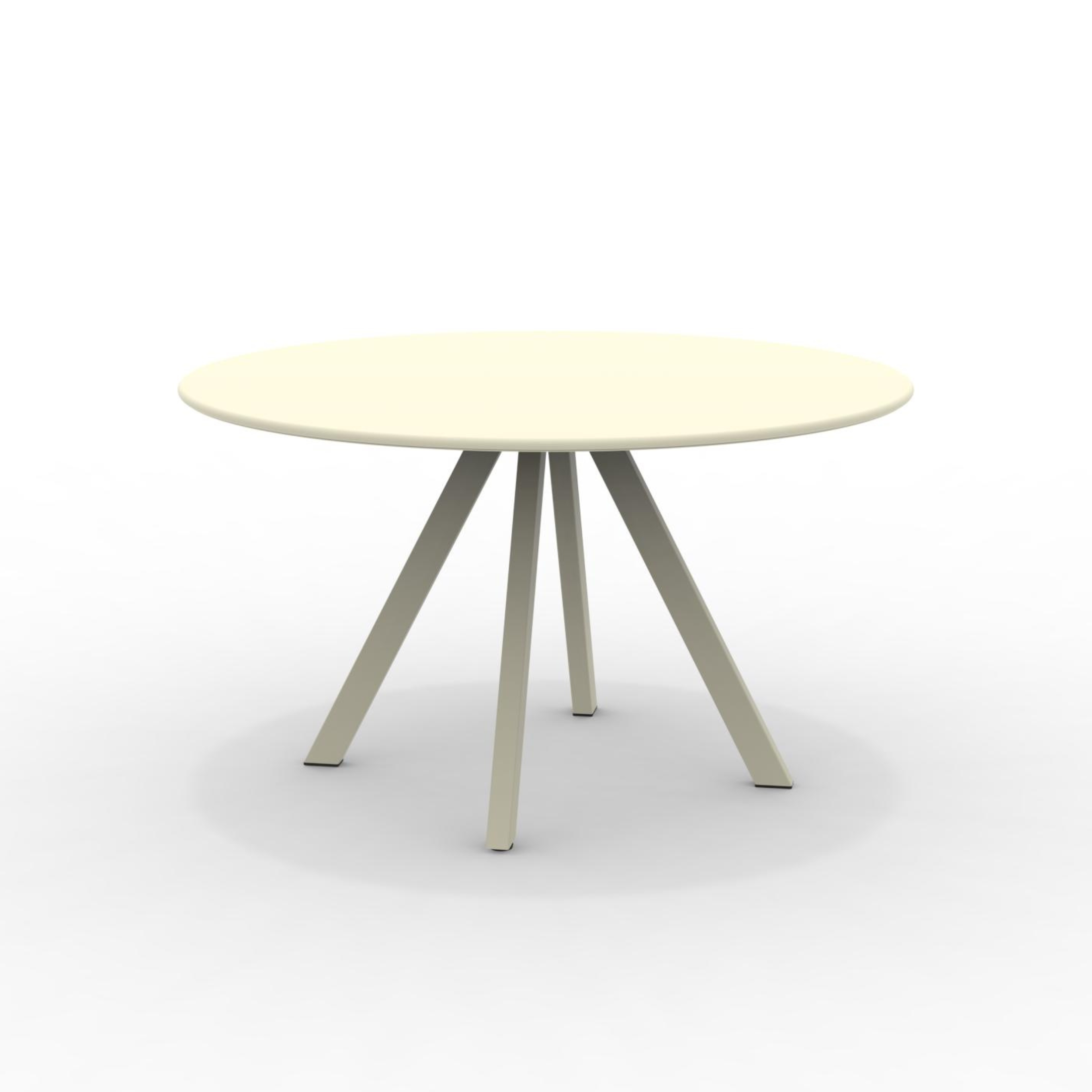 "Daisy7" round galvanized metal garden table, removable, 130x130 cm, 75 cm high