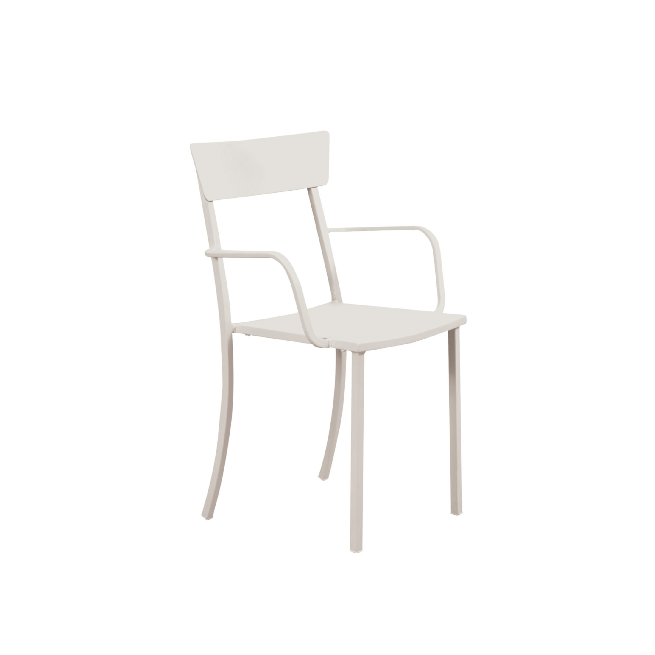 Set of stackable "Mogan" painted metal garden chairs, 52x50 cm, 88 cm high