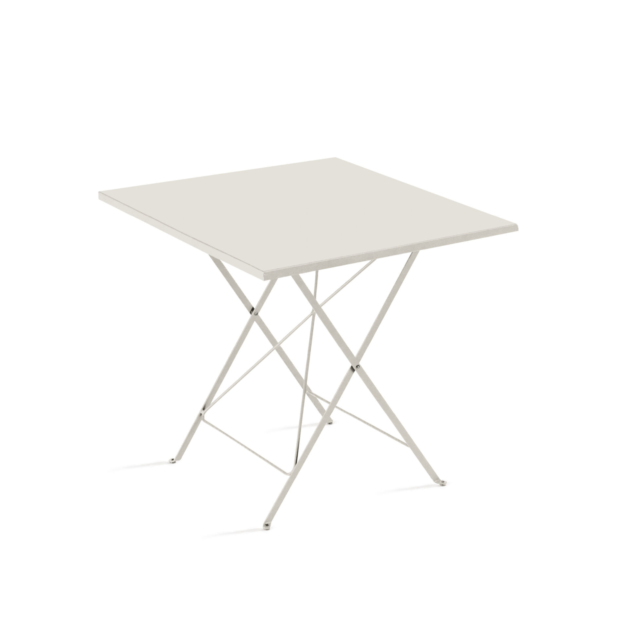 "Step" folding square table in galvanized metal for the garden, height 75 cm