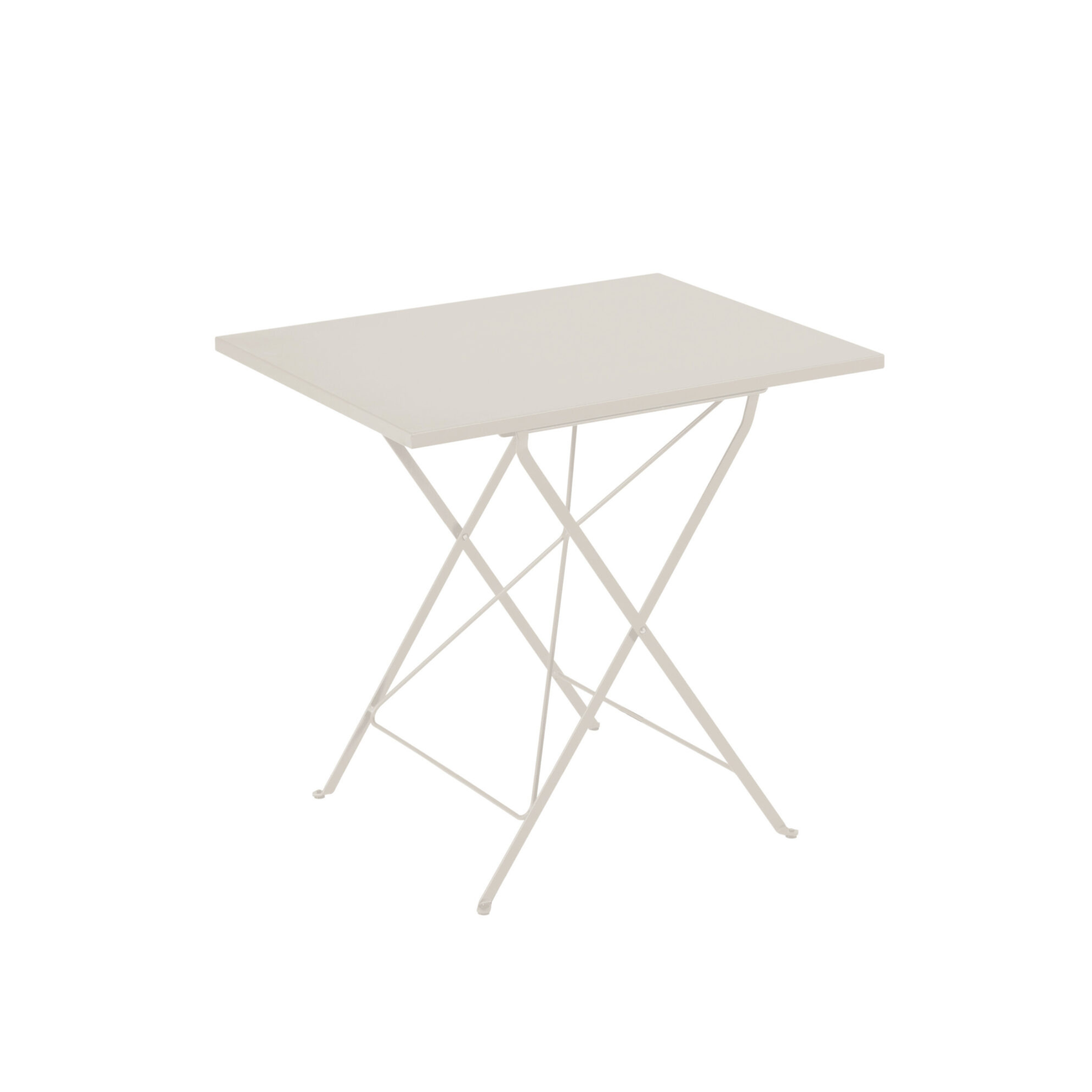 "Step" folding square table in galvanized metal for the garden, height 75 cm