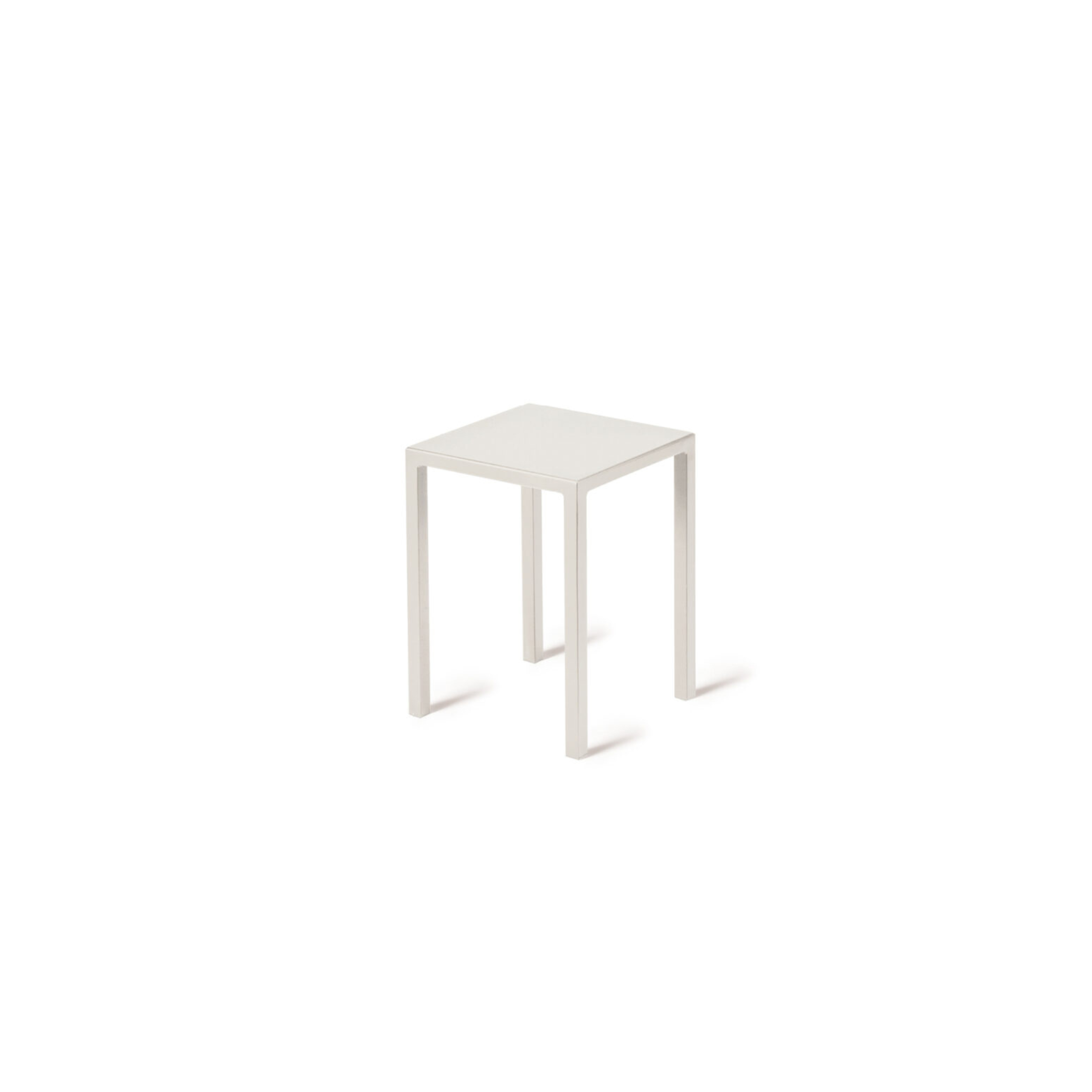 Quatris Modern Metal Low Stool, Garden Coffee Table