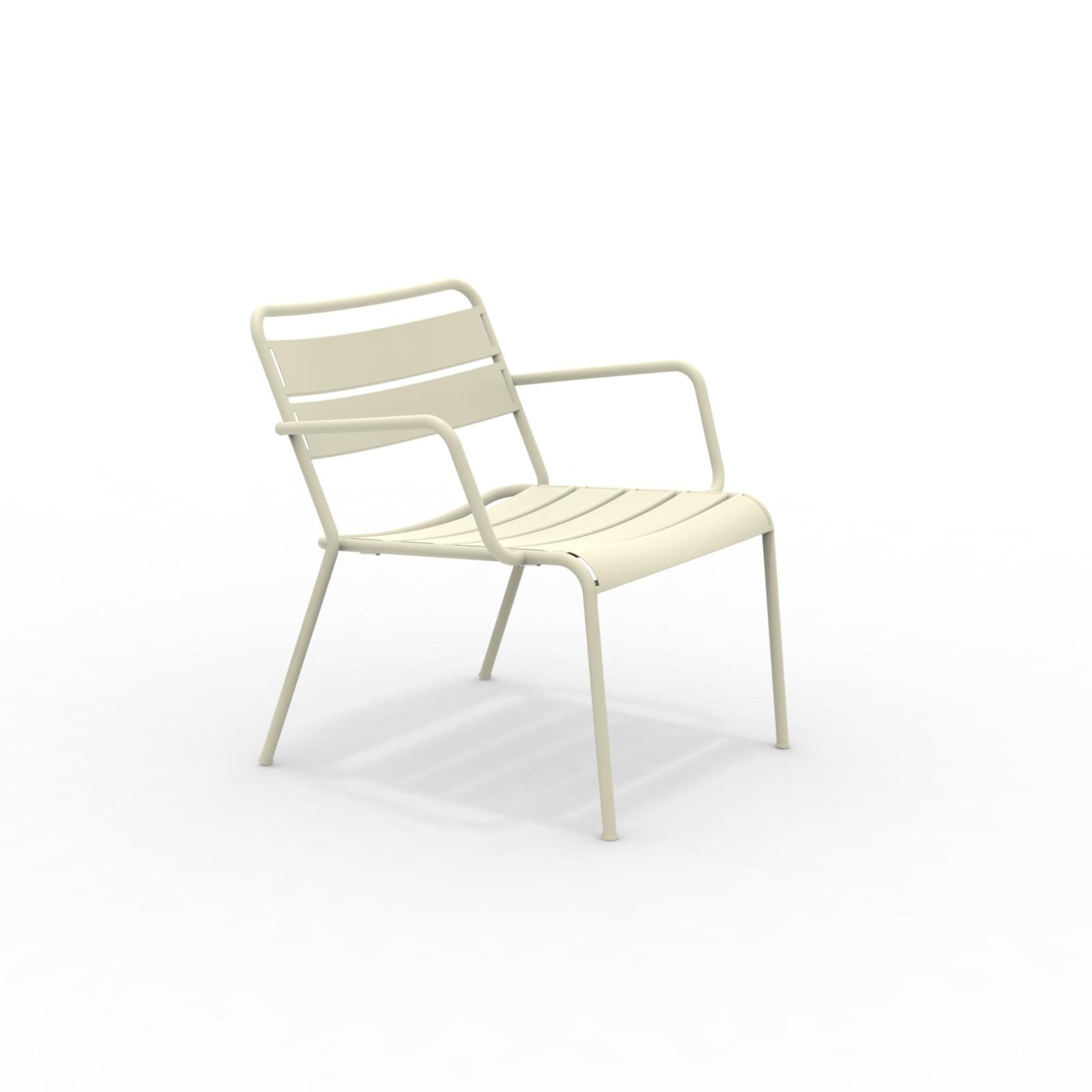 Low armchair in painted metal "Twist" garden lounge chair 69x70 cm 72h