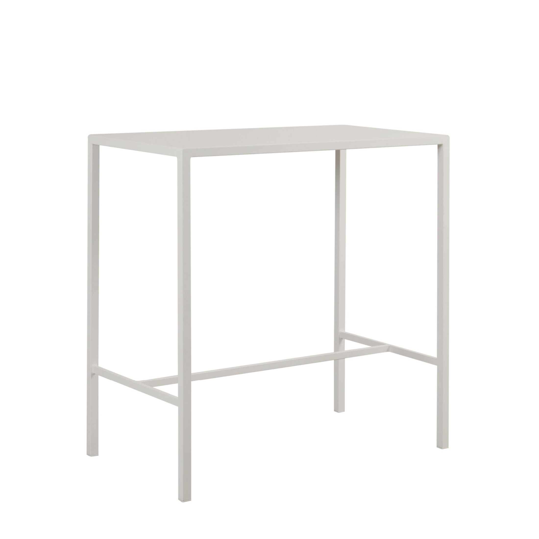 Mesa alta "Seaside" de metal pintado para bares y jardines modernos, h 110 cm