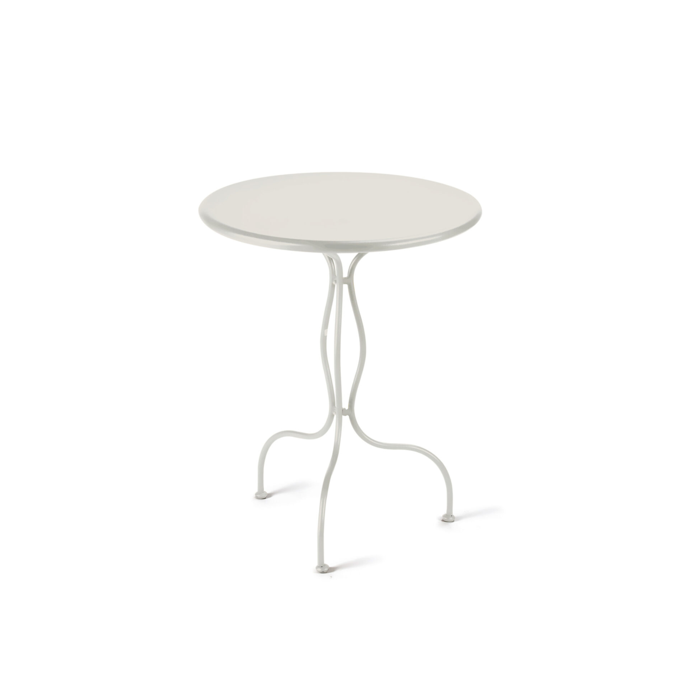Round galvanized metal table "Rondò" for bars and gardens, dismountable, 60x60 cm, 75 cm high