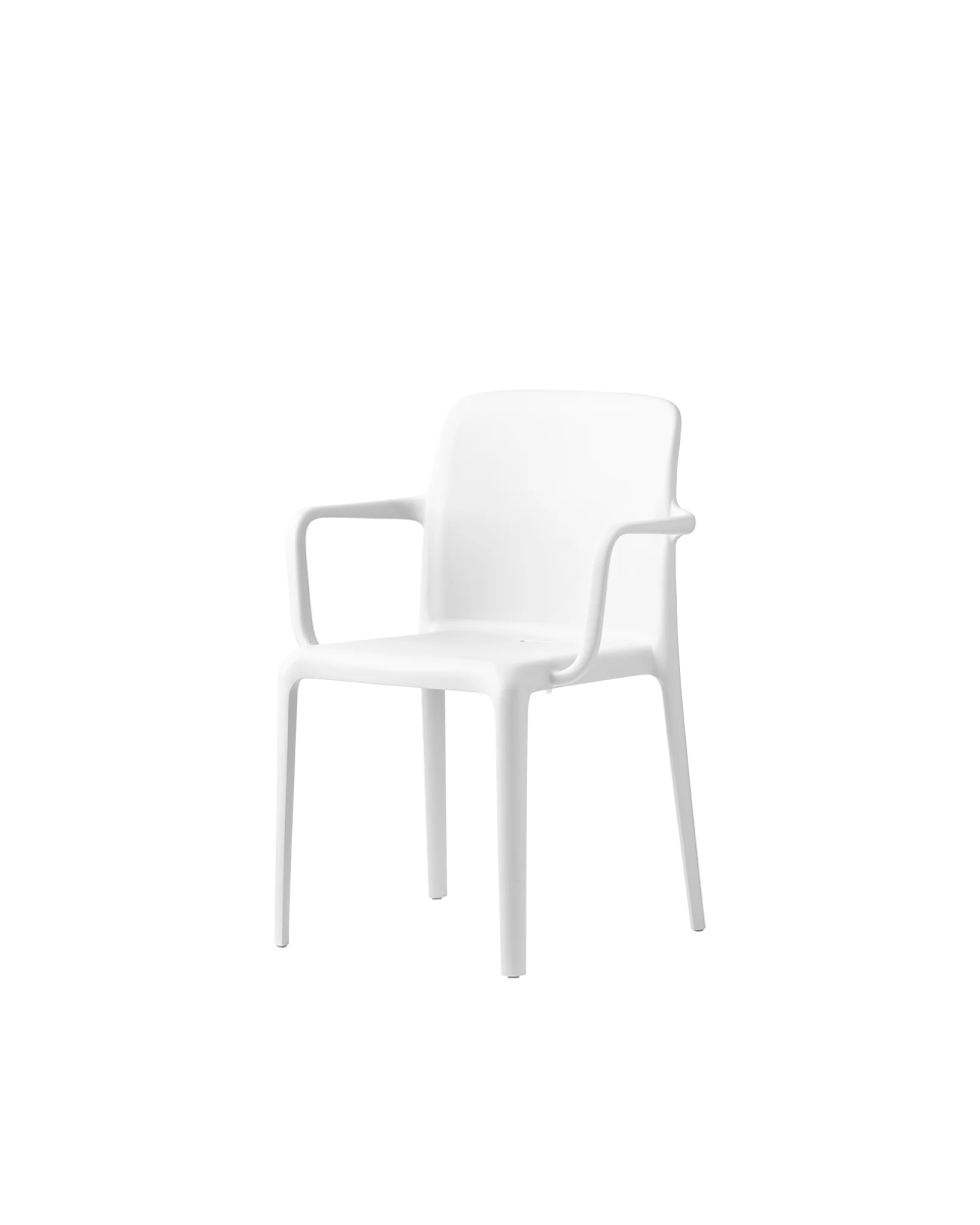 Set di sedie moderne in polipropilene "Bayo" impilabili per esterno e interno cm 60x54 82,5h - MondoViro