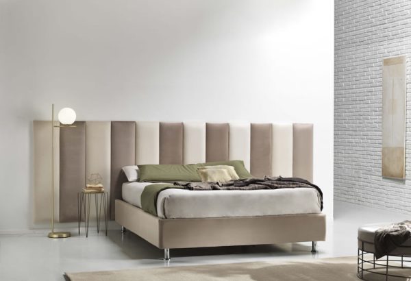 Set of 4 modern padded wall panels "Mamo Wall" bedroom wall covering