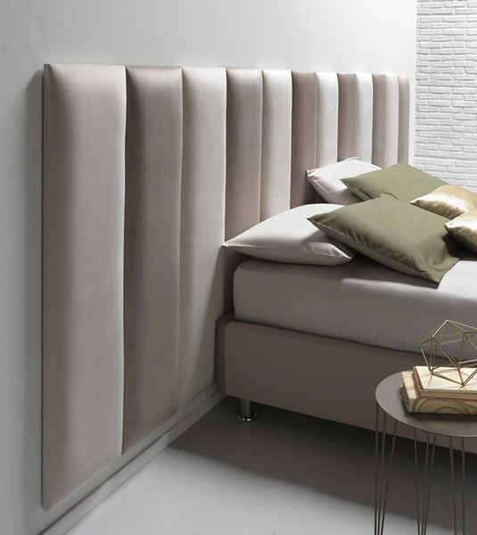 Set of 4 modern padded wall panels "Mamo Wall" bedroom wall covering