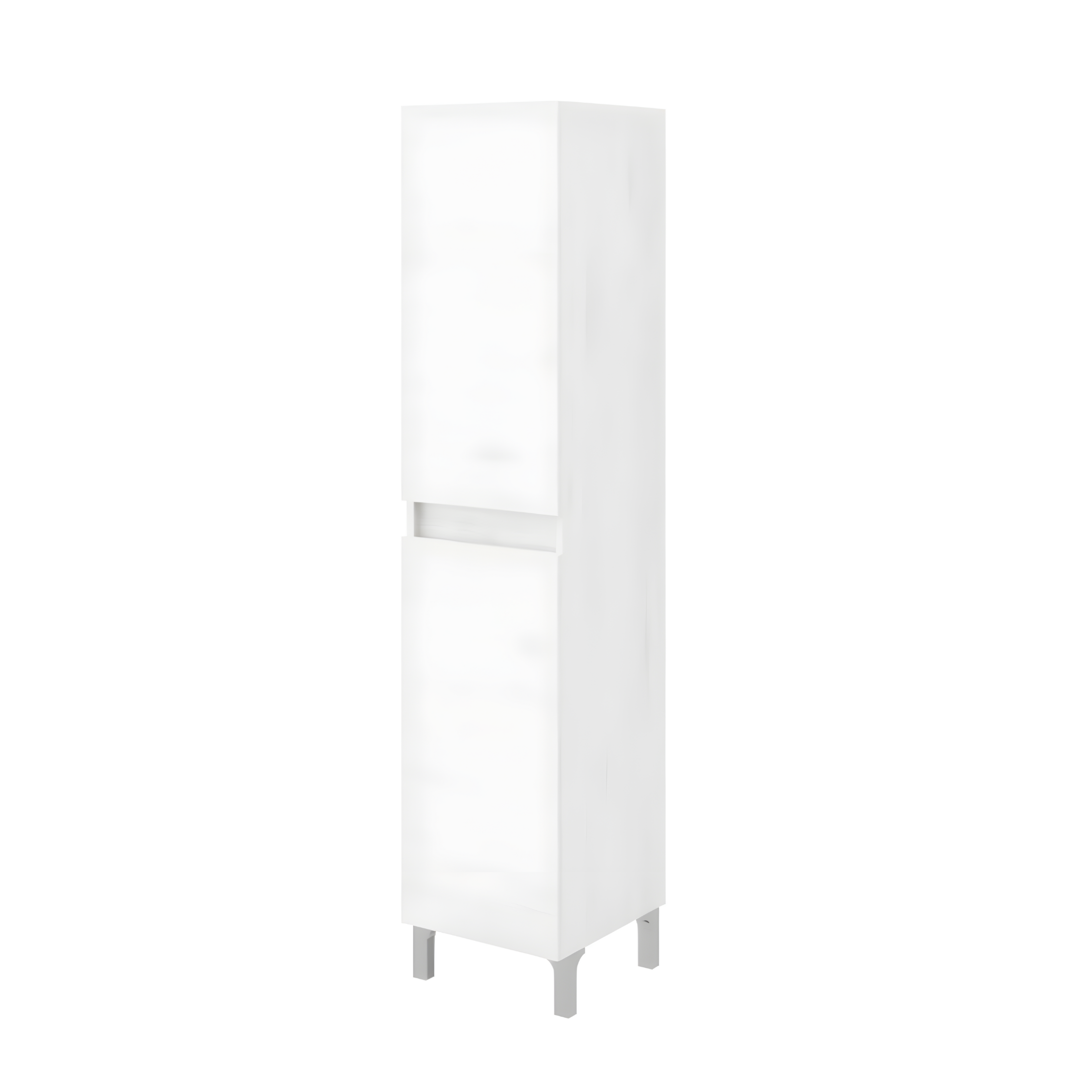 "Elorin" floor-standing bathroom column with 2 doors and glass shelves, 36x34 cm, 150 cm high