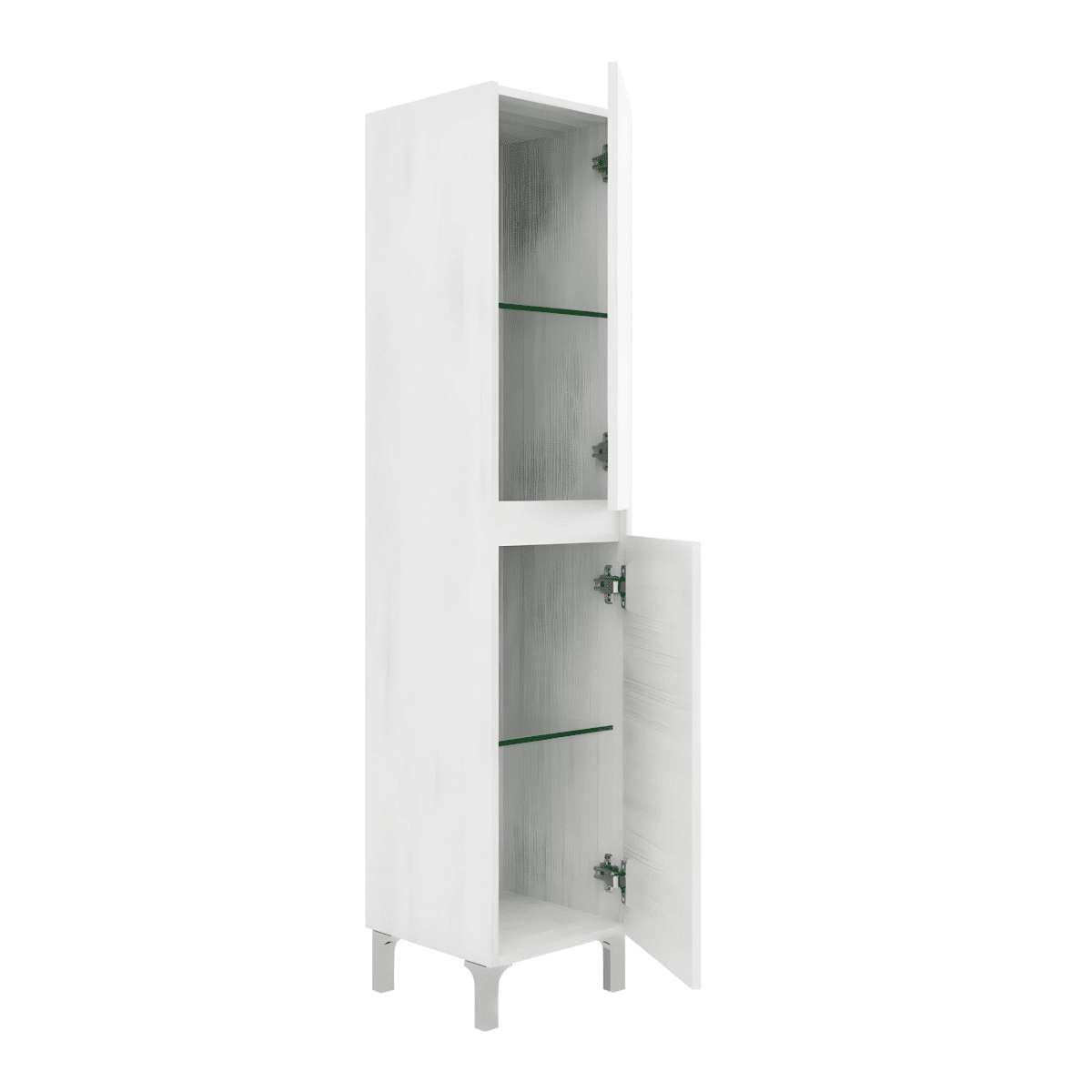 Colonna da bagno a terra "Elorin" a 2 ante e ripiani in vetro cm 36x34 150h - MondoViro