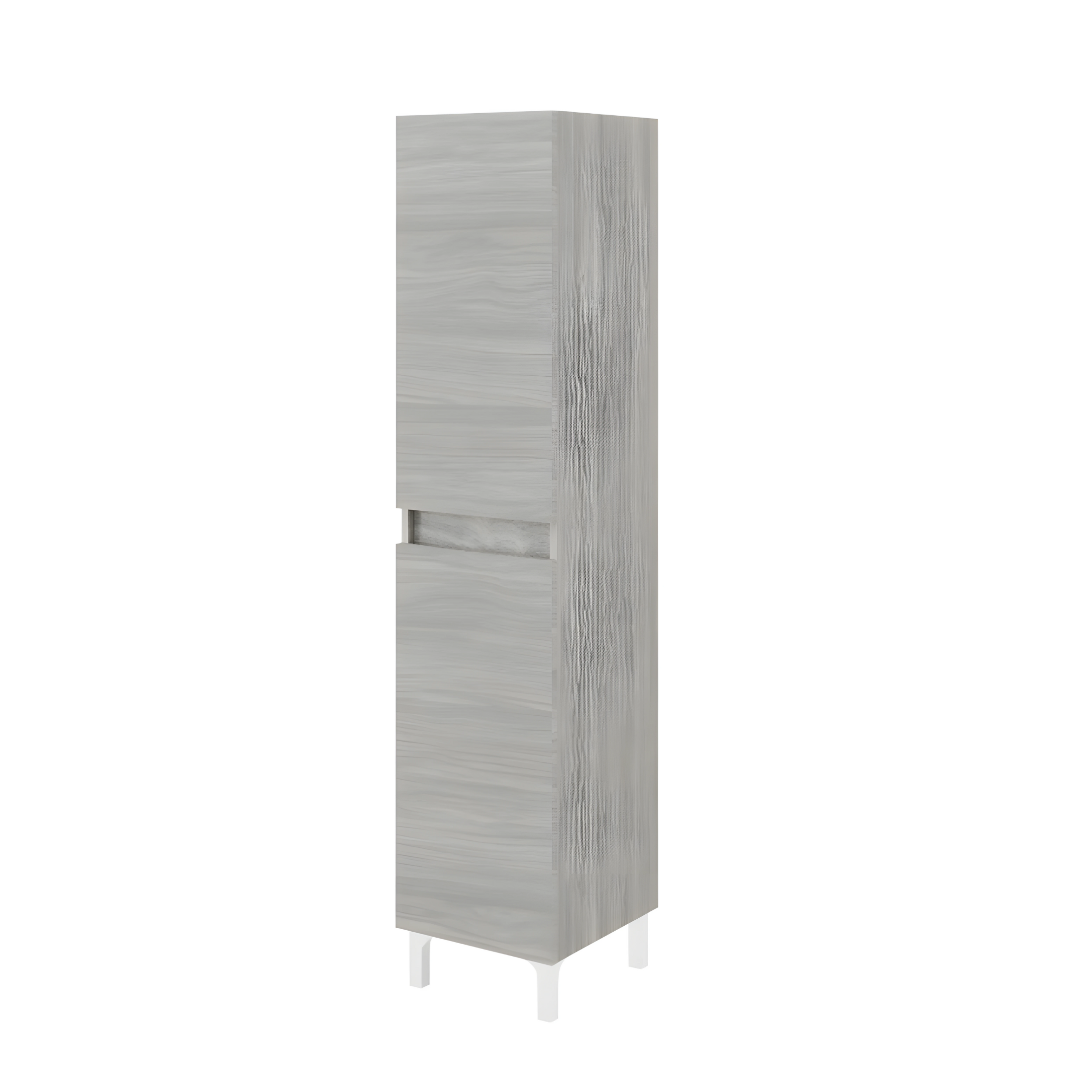 "Elorin" floor-standing bathroom column with 2 doors and glass shelves, 36x34 cm, 150 cm high