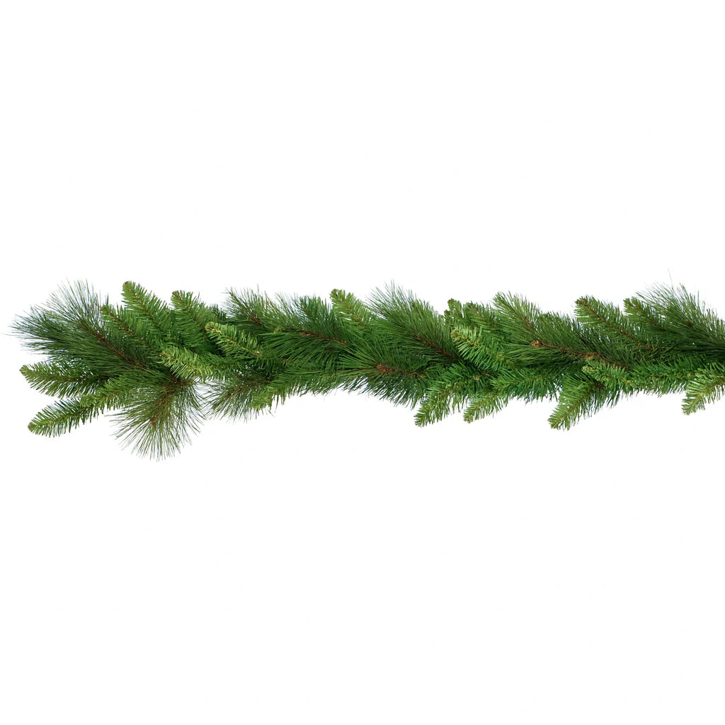 "Happy" Christmas garland in PVC and PP with pine needle effect, 270 cm boa festoon, realistic decoration