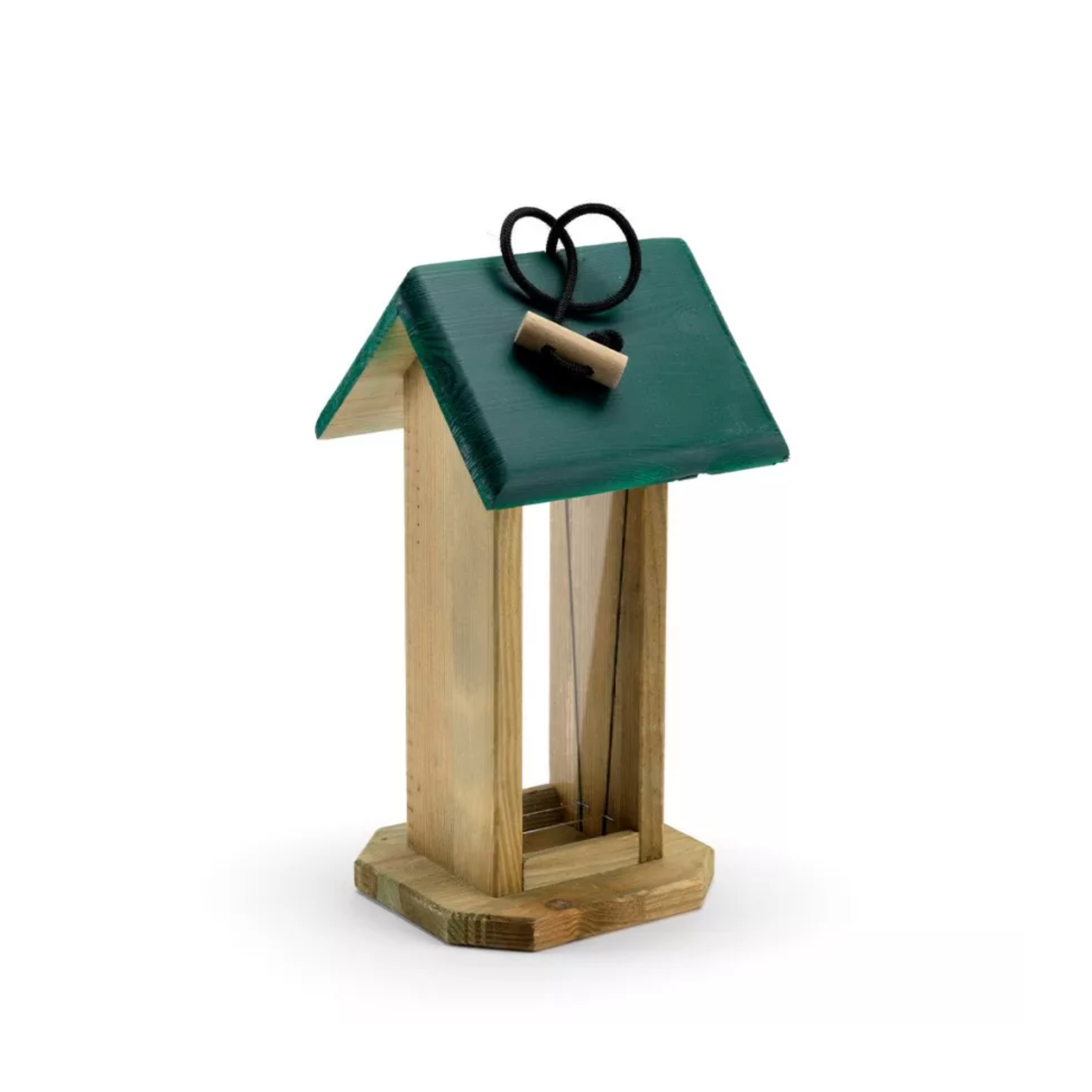 "Cip" bird feeder made of FSC conifer wood, 16x17 cm, 30 cm high.