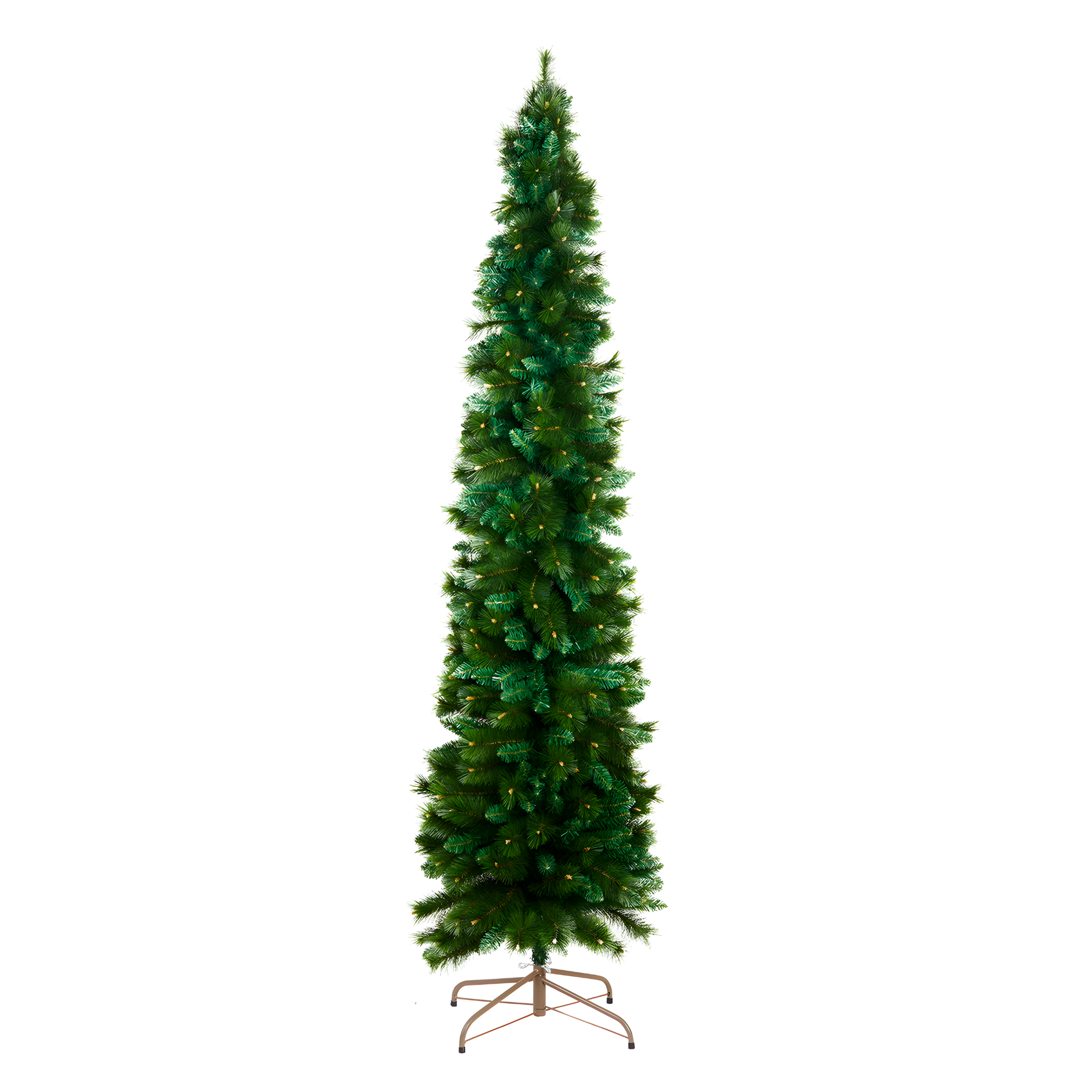 Slim modern Christmas tree "Copenhagen" in pine needle-effect PP and PVC