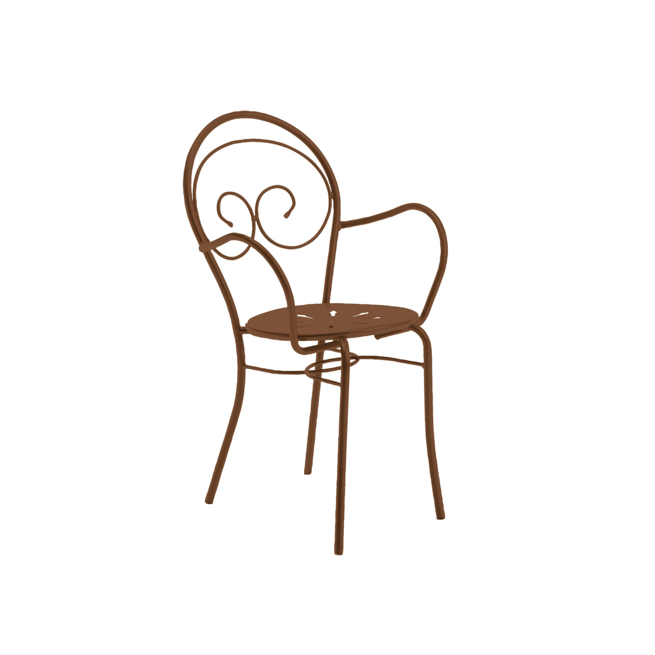 Set of "Mimmo" stackable painted metal garden chairs, 51x52 cm, 89 cm high