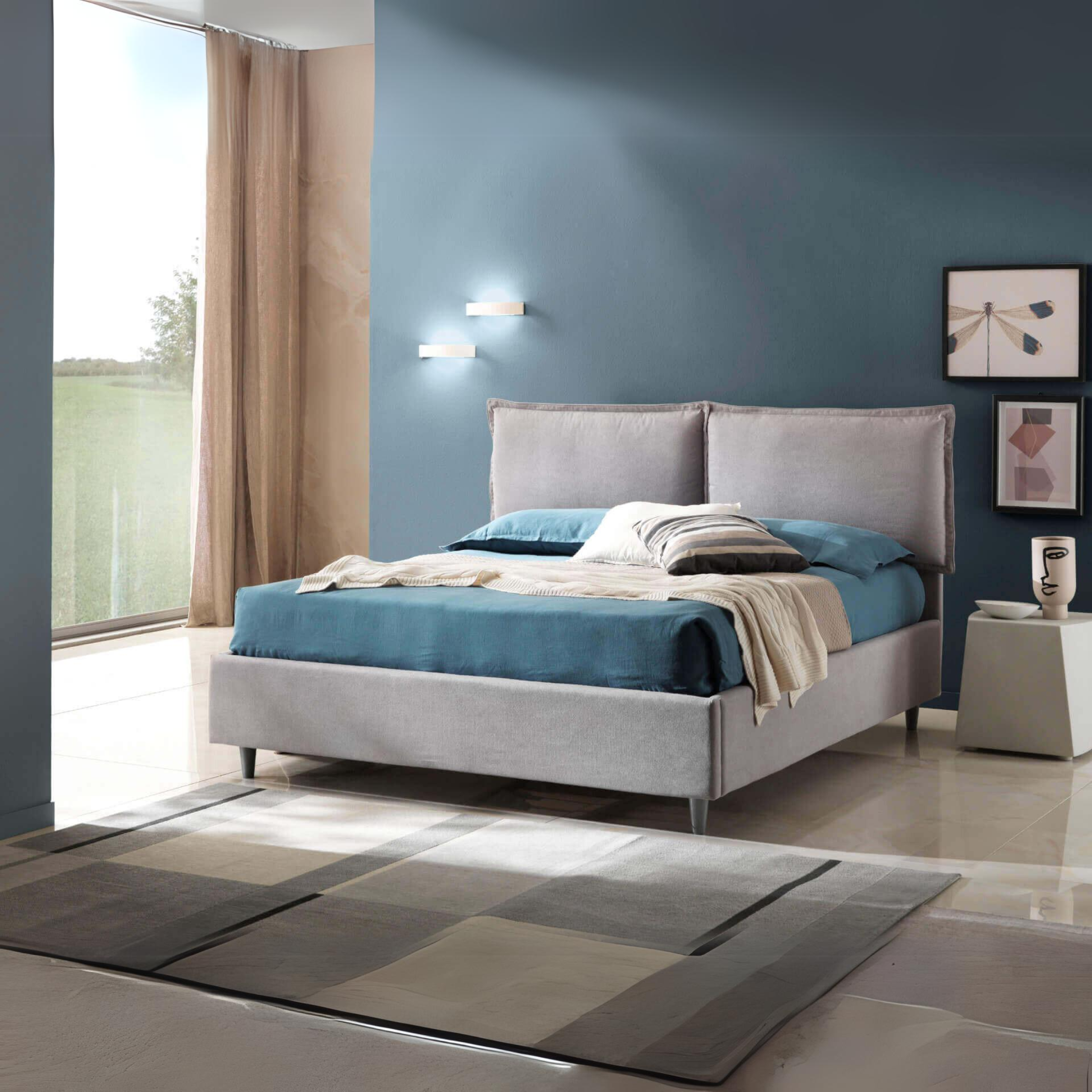 "Cuba" double bed in hydro fabric with large storage compartment