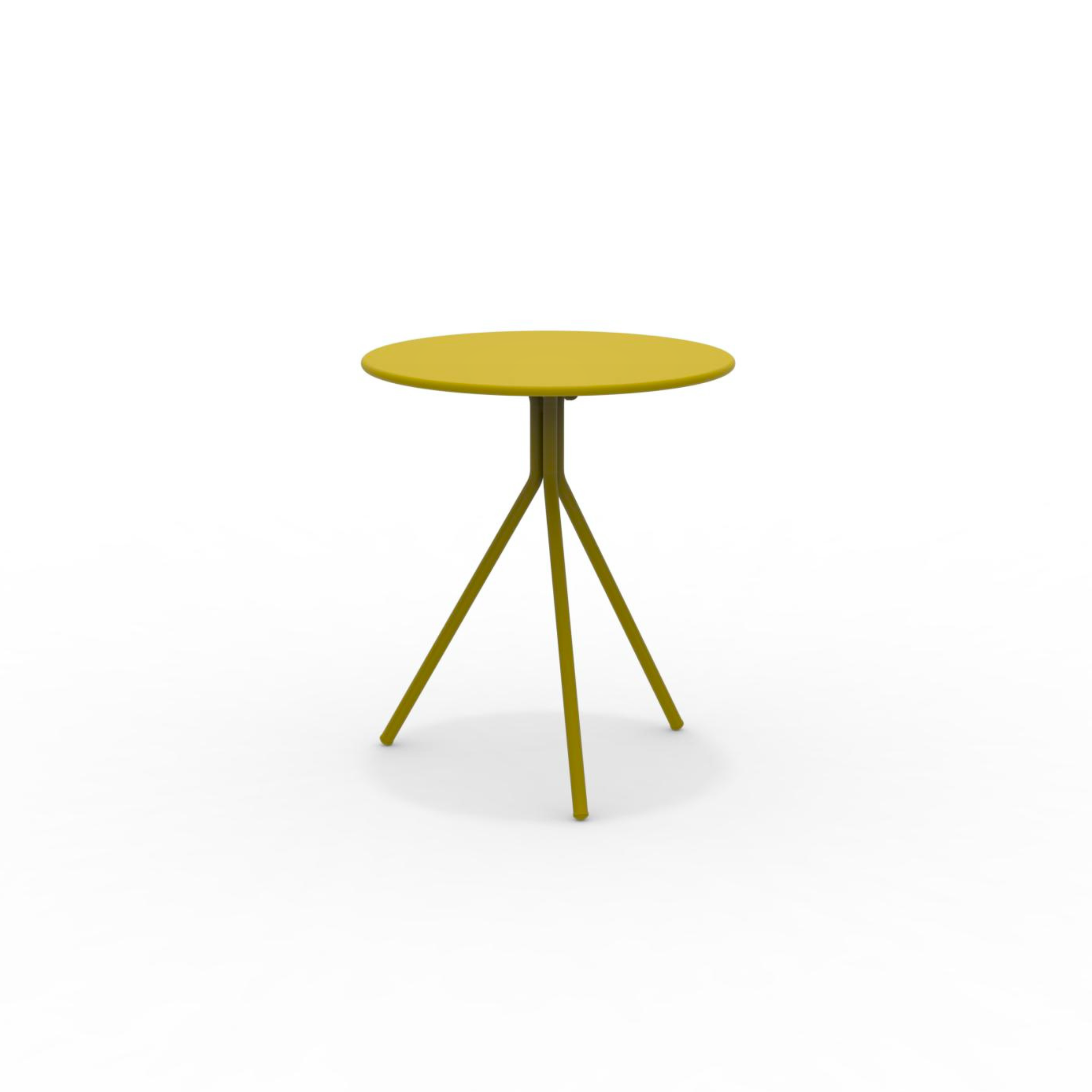 Twist15 round galvanized metal garden table, 75 cm high, can be dismantled.