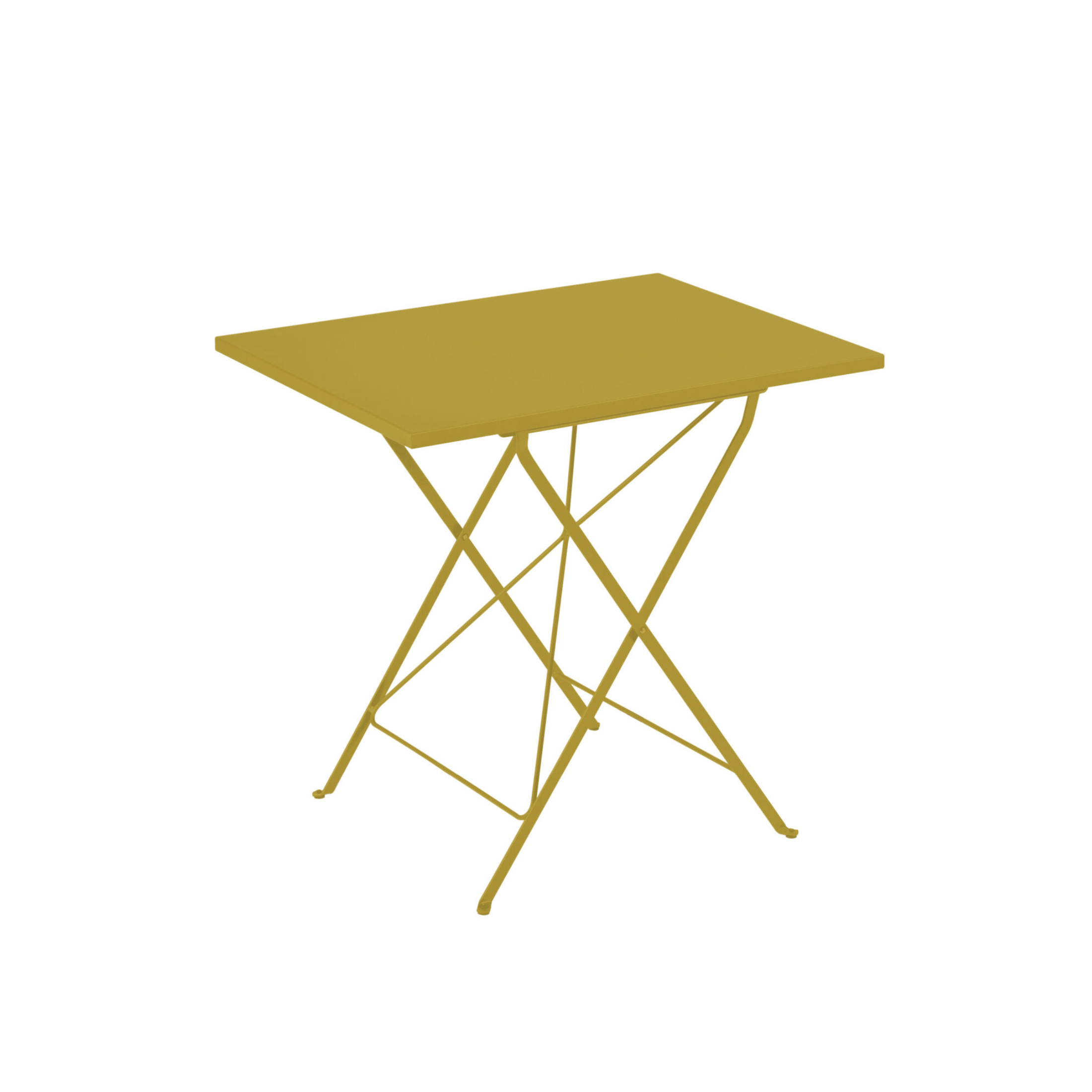 "Step" folding square table in galvanized metal for the garden, height 75 cm