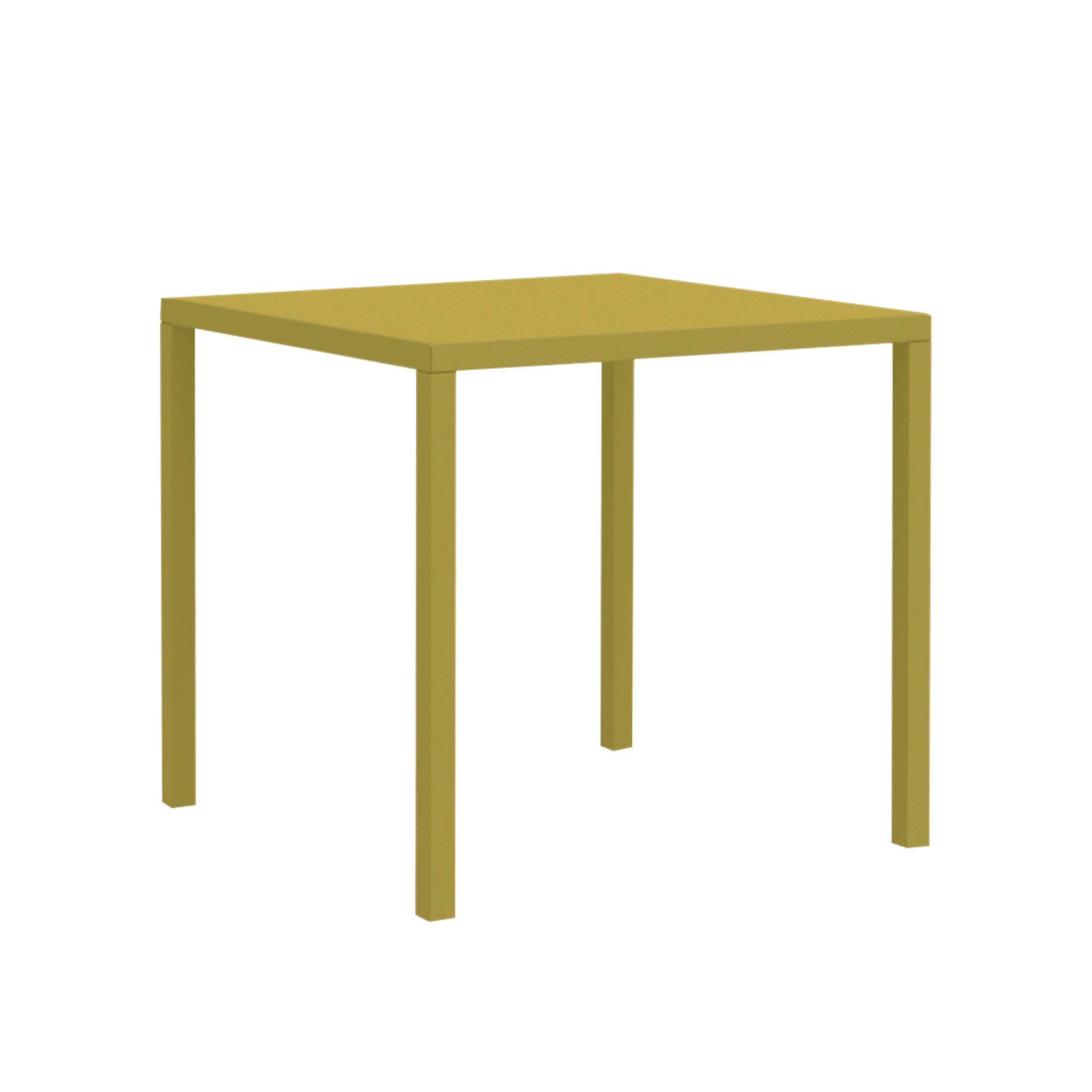 "Quatris" modern fixed square metal table for bars and gardens, stackable, height 75 cm.