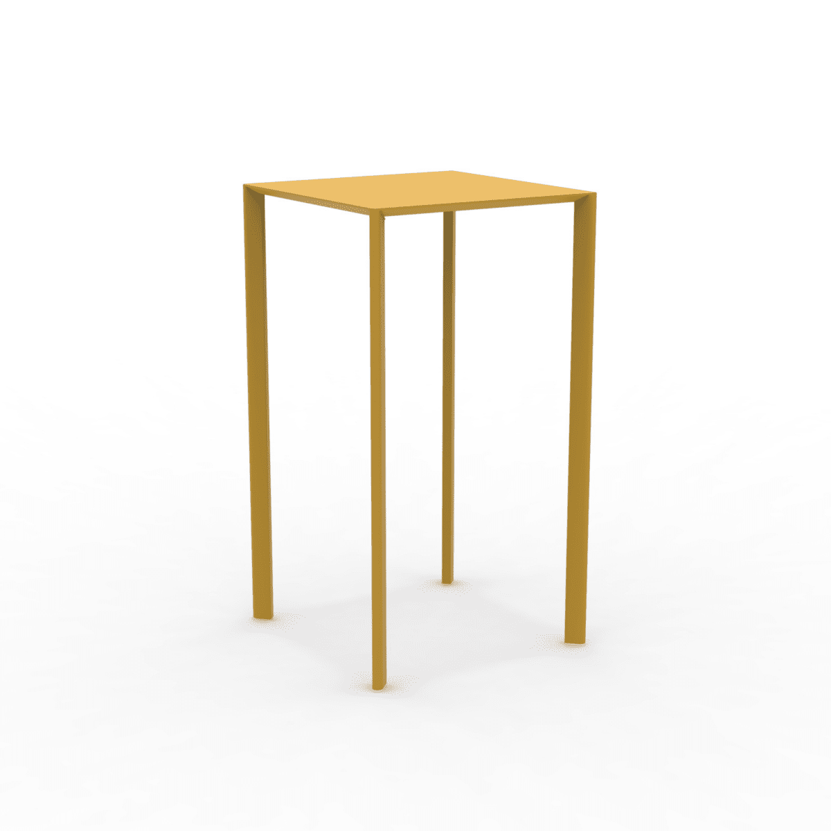 Tavolo alto quadrato in metallo "Fox2" per giardino impilabile cm 60x60 110h - MondoViro