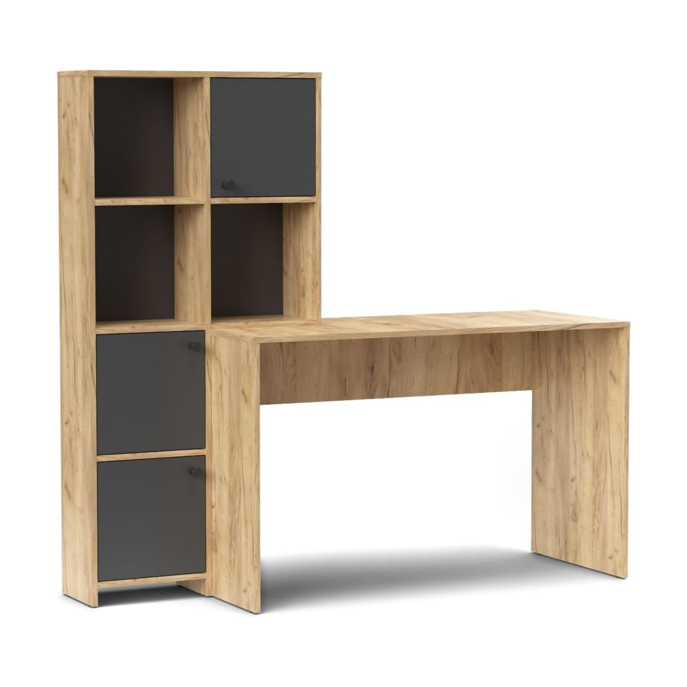 "Eternal" modern desk with versatile bookcase, 156x55 cm, 71h