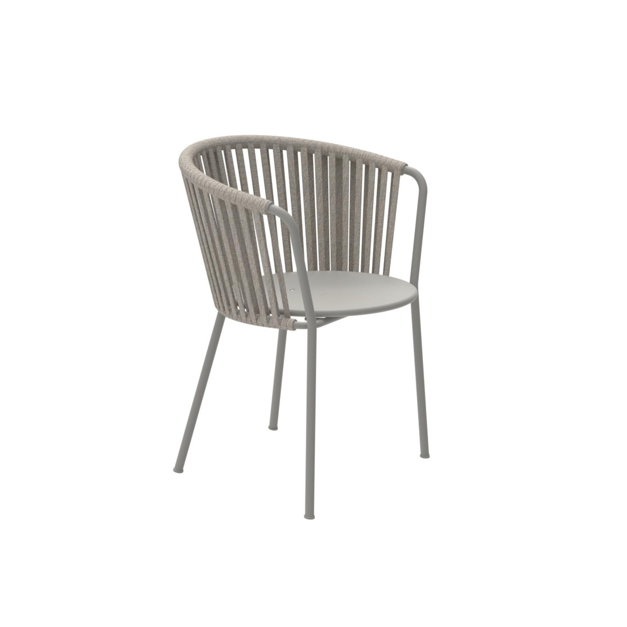 Set of 62x50cm 80cm Daisy Rope Stainless Steel and Rope Garden Chairs