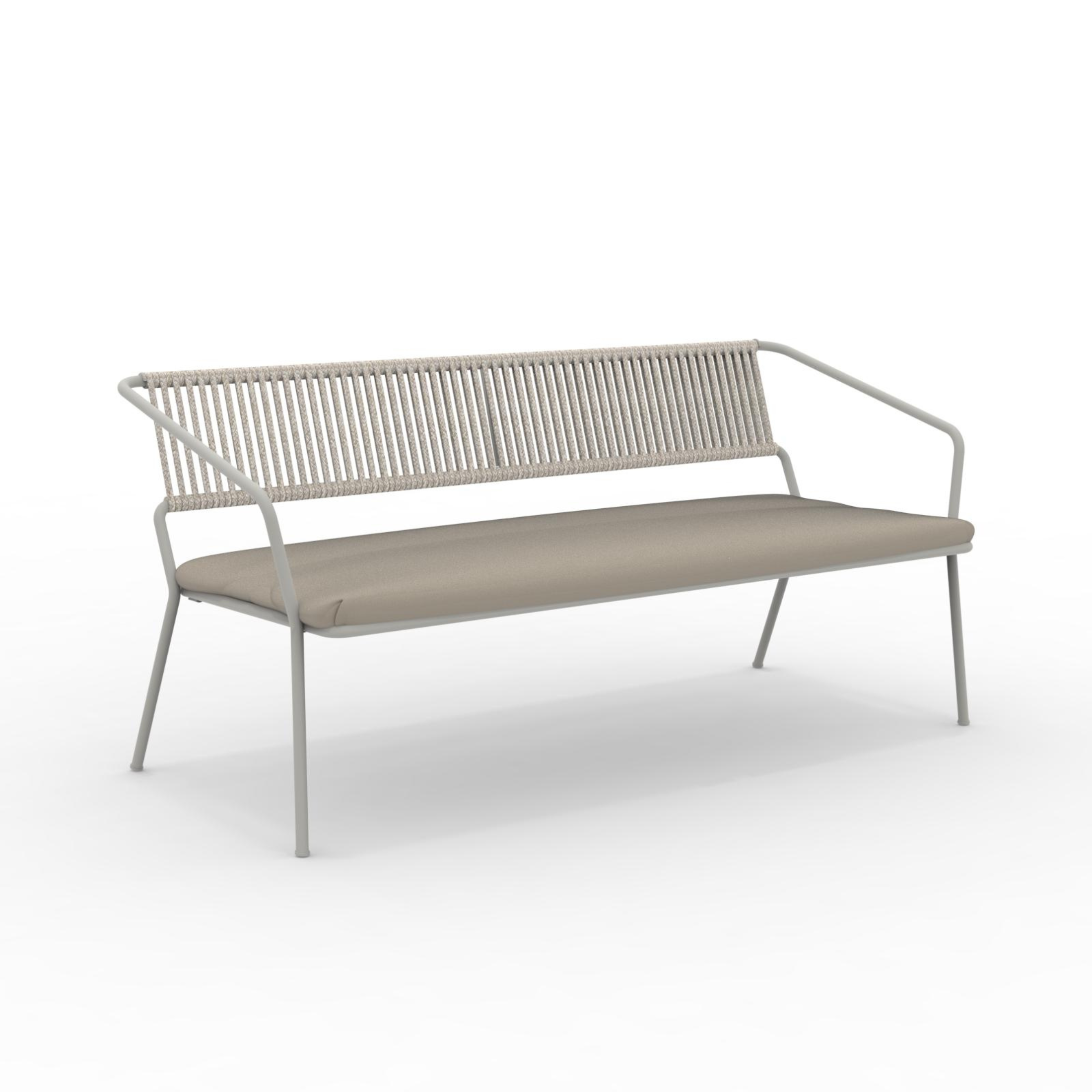 "Slot" metal garden sofa, stackable bench, 152x65 cm, 72 cm high