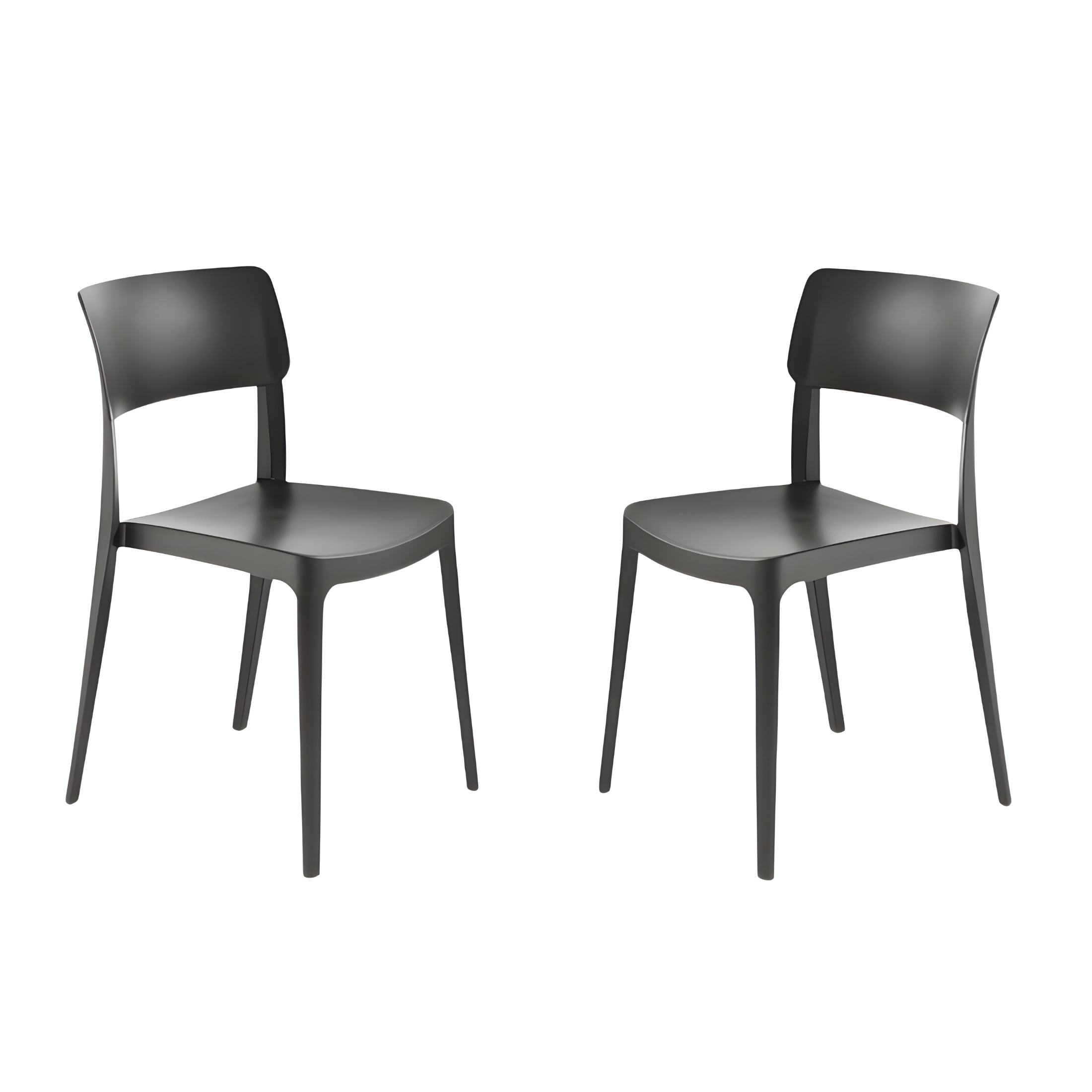 "Maribela" stackable chair set in polypropylene, 50x51 cm, 81h
